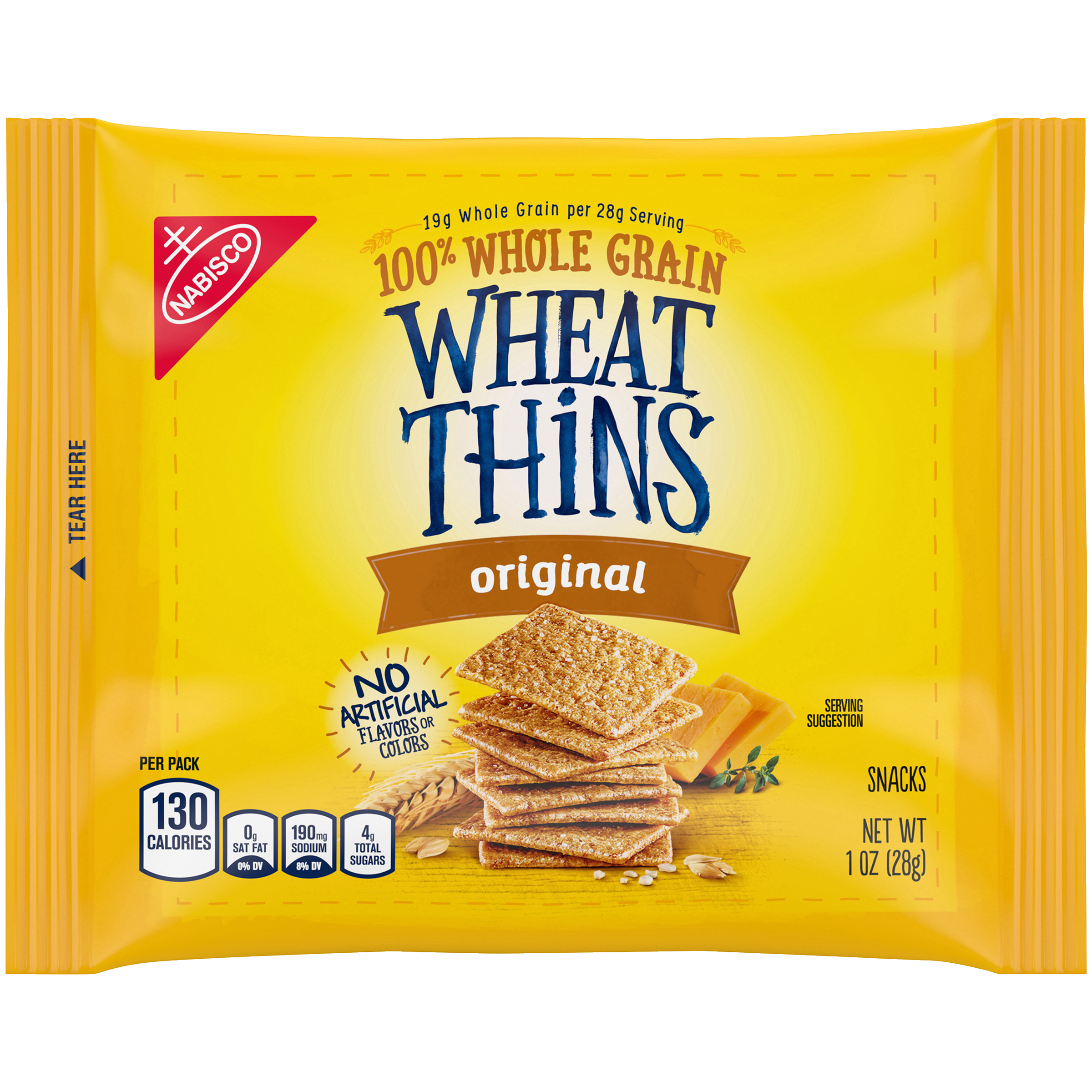 Wheat Thins Original Whole Grain Wheat Crackers, 1 oz Snack Pack-thumbnail-1