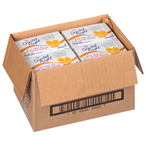  Crystal Light Sunrise OrangePowdered Drink Mix, 120 ct Casepack, 4 Boxes of 30 On-the-Go Packets 