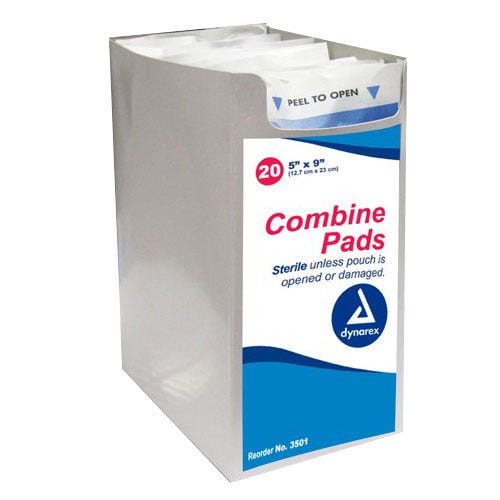 Combine Pad, 5" x 9", Sterile - 20/Box