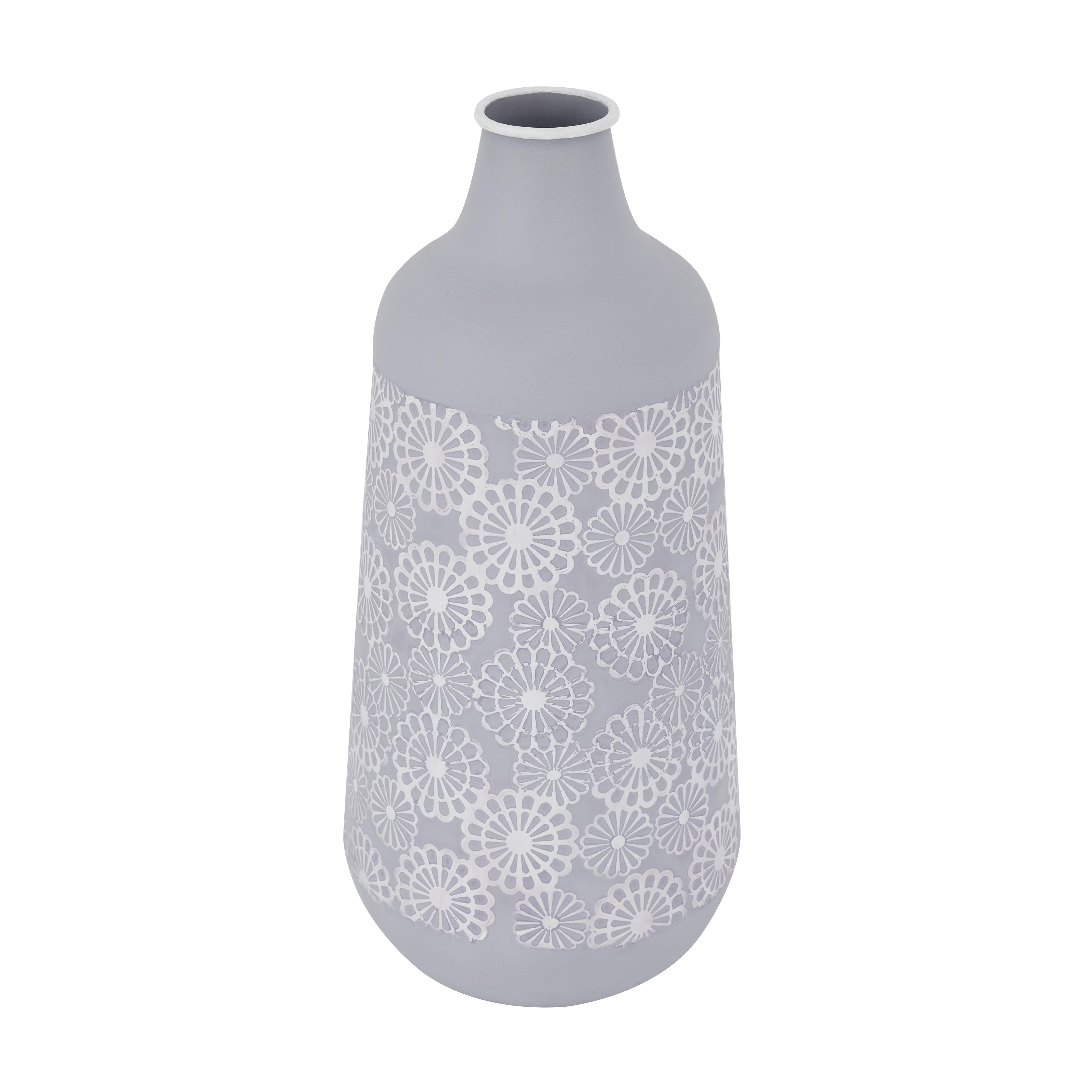 (2 pcs) Metal  Decorative Vase, 10" x 10" x 22"