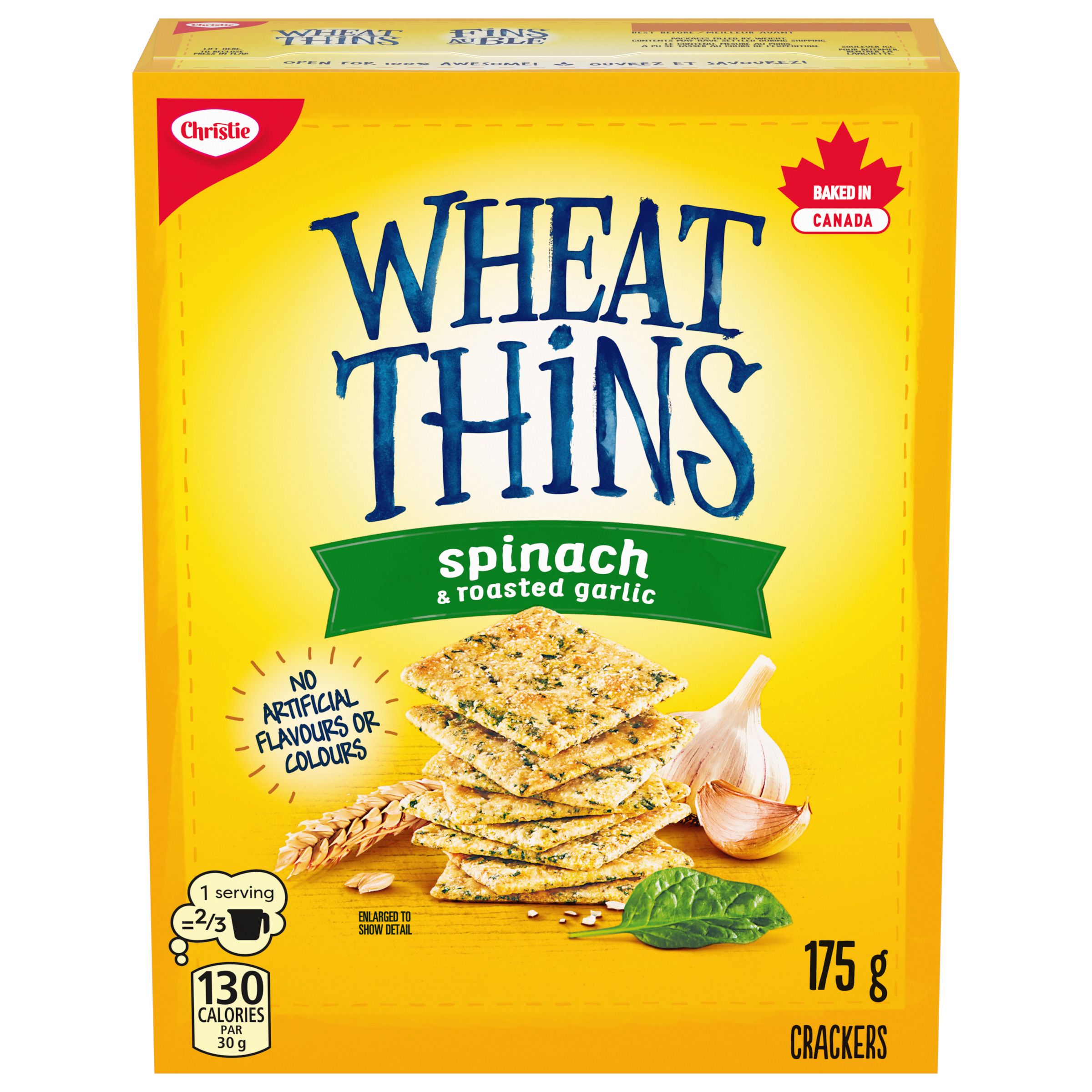 Wheat Thins Spinach & Roasted Garlic Crackers 175 G-thumbnail-0