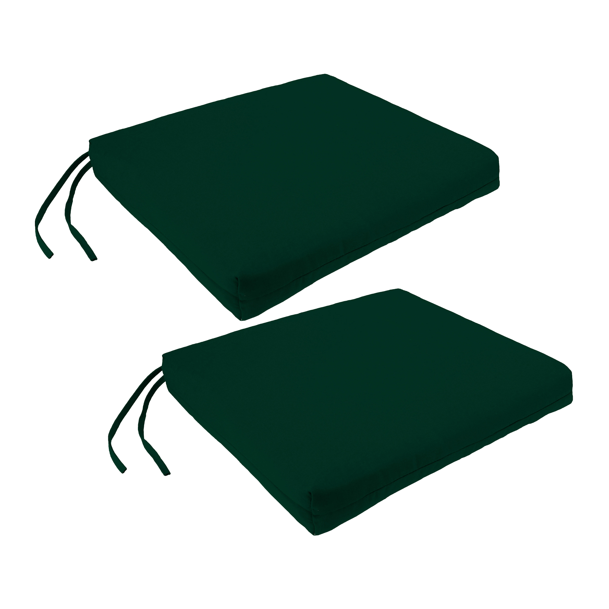 New Outdoor Chair Pad Seat Cushions with Ties 19" x 17", 2-Pack, Fade Resistant - Picture 6 of 21