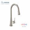 U By Moen Sinema Single-Handle High Arc Pulldown Smart Kitchen Faucet - Chrome