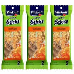 Image of Vitakraft Crunch Sticks Rabbit Treat Carrot & Honey Glazed Mltipk-6 Sticks