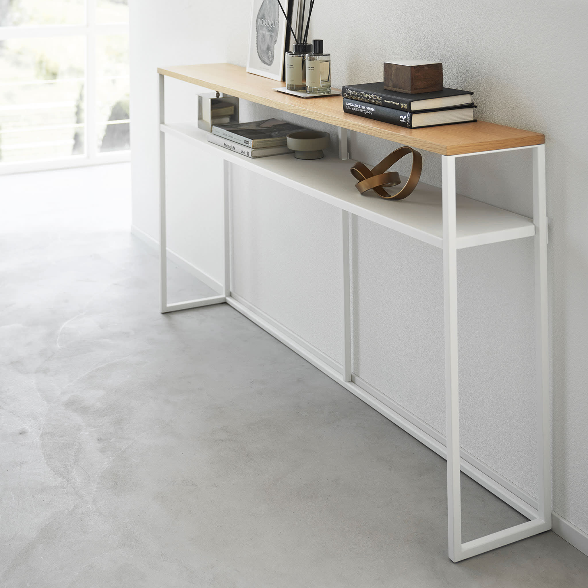 Console Table with Shelf : Slim Design