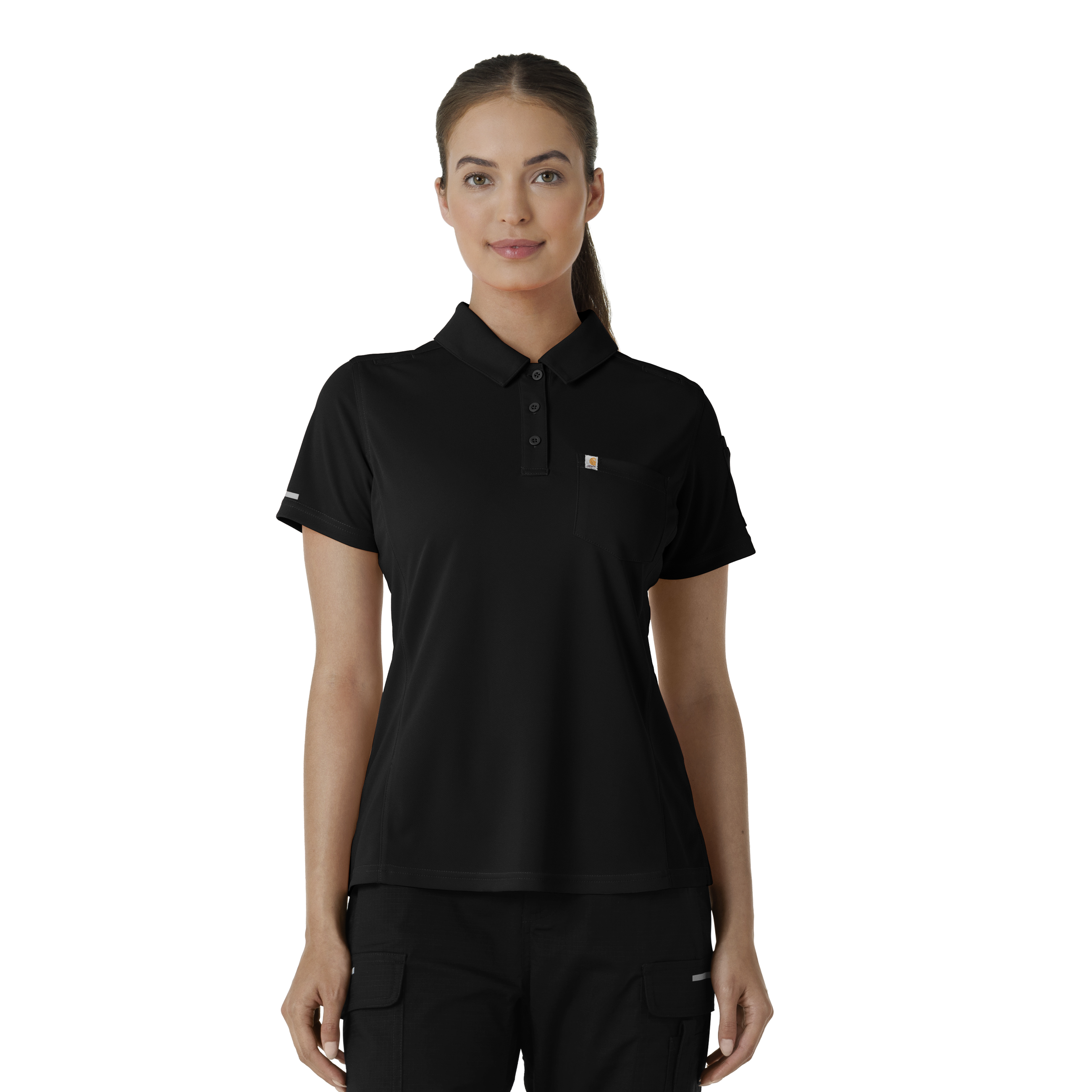 Rugged Flex RSCU Women&#8216;s Lightweight Short Sleeve Polo Scrub Top-Carhartt