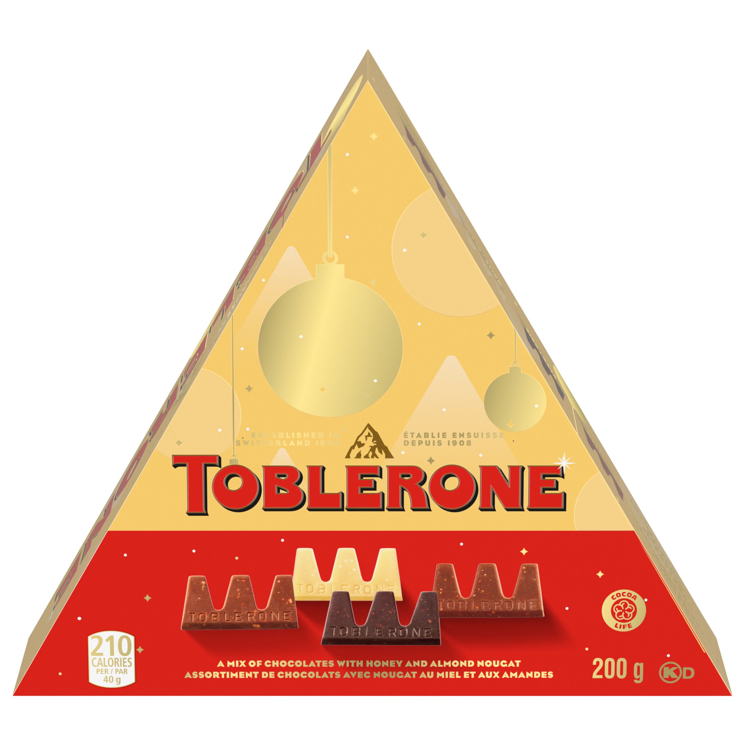 Boîte de chocolats TOBLERONE assortis en format Petits (25 morceaux emballés individuellement, 200 g)-0