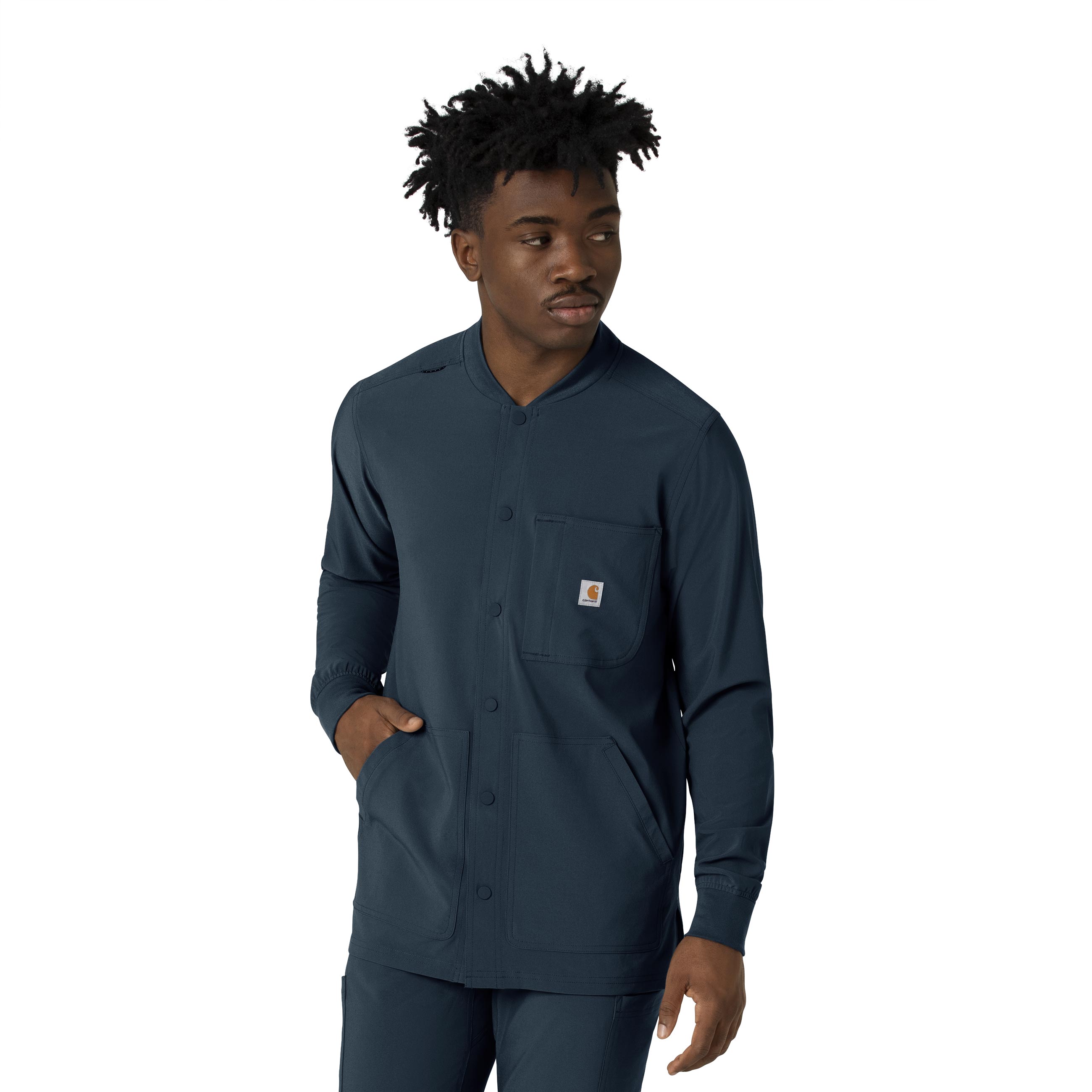 Carhartt Force Cross-Flex C86210 Men&#8216;s FASTDRY 4 Pocket Medical Scrub Shirt Jacket-Carhartt