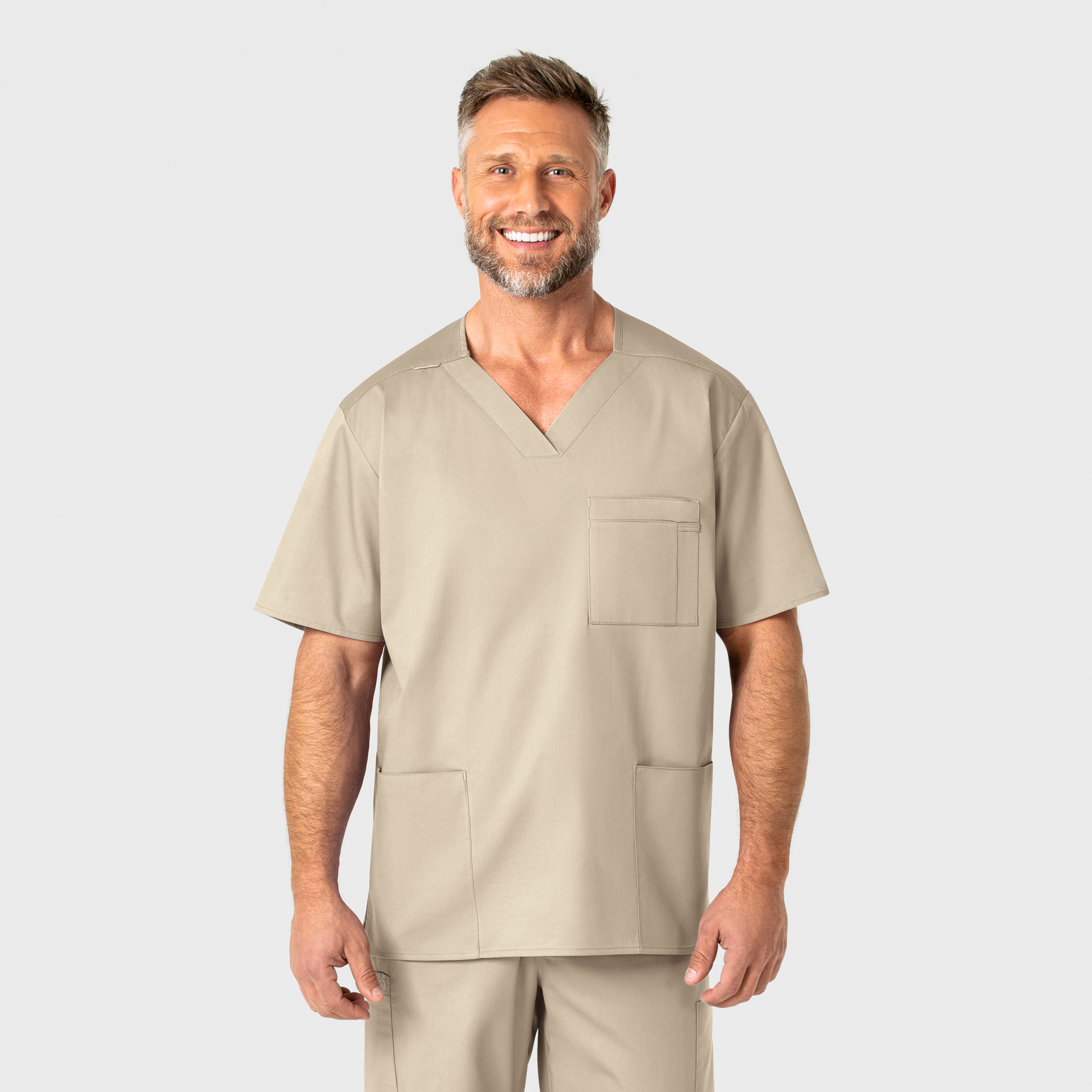 WonderWORK Men&#8216;s V-Neck Scrub Top-Wonder Wink