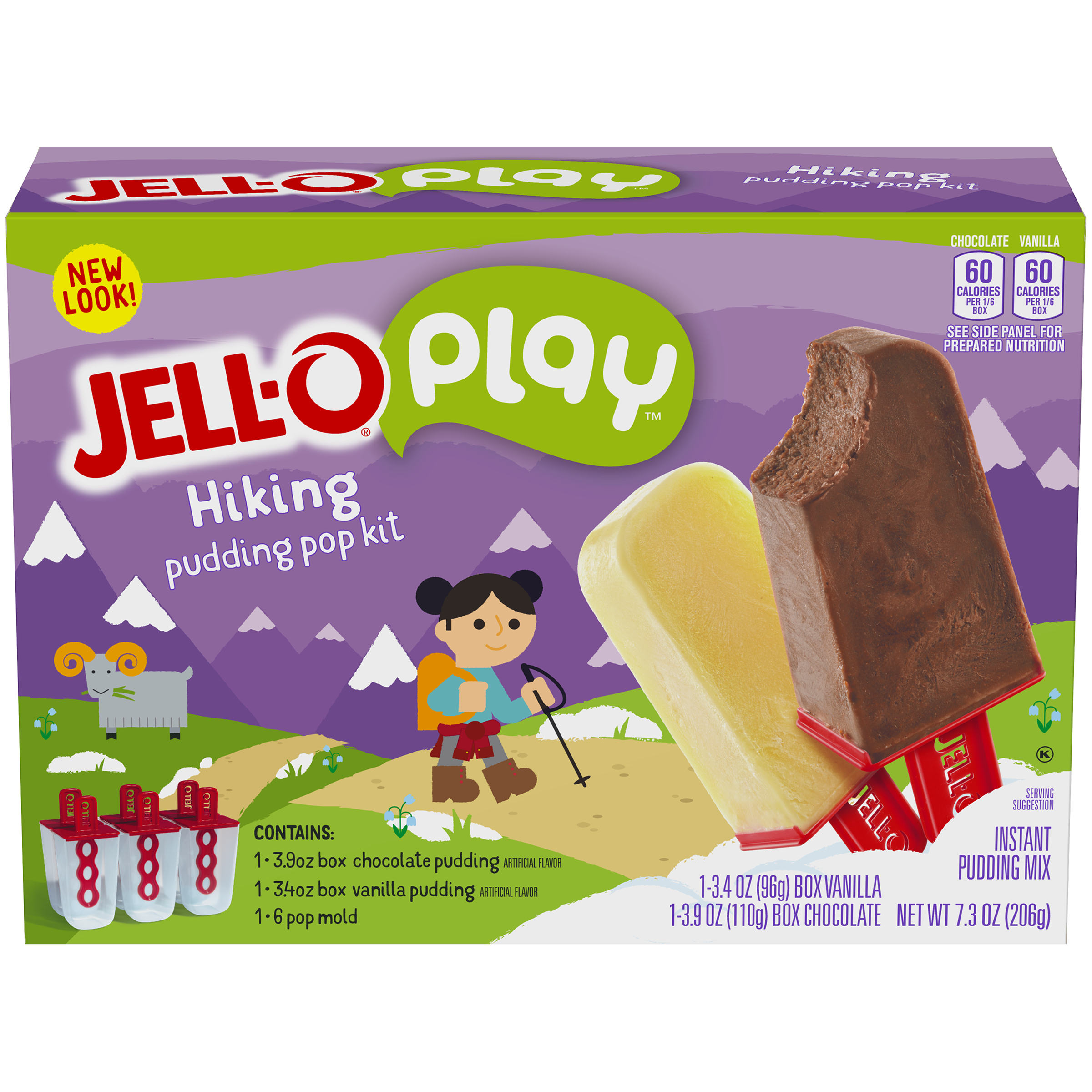 JellO Chocolate & Vanilla Pudding Pop Mold Kit 7.3 oz Box Kraft Recipes