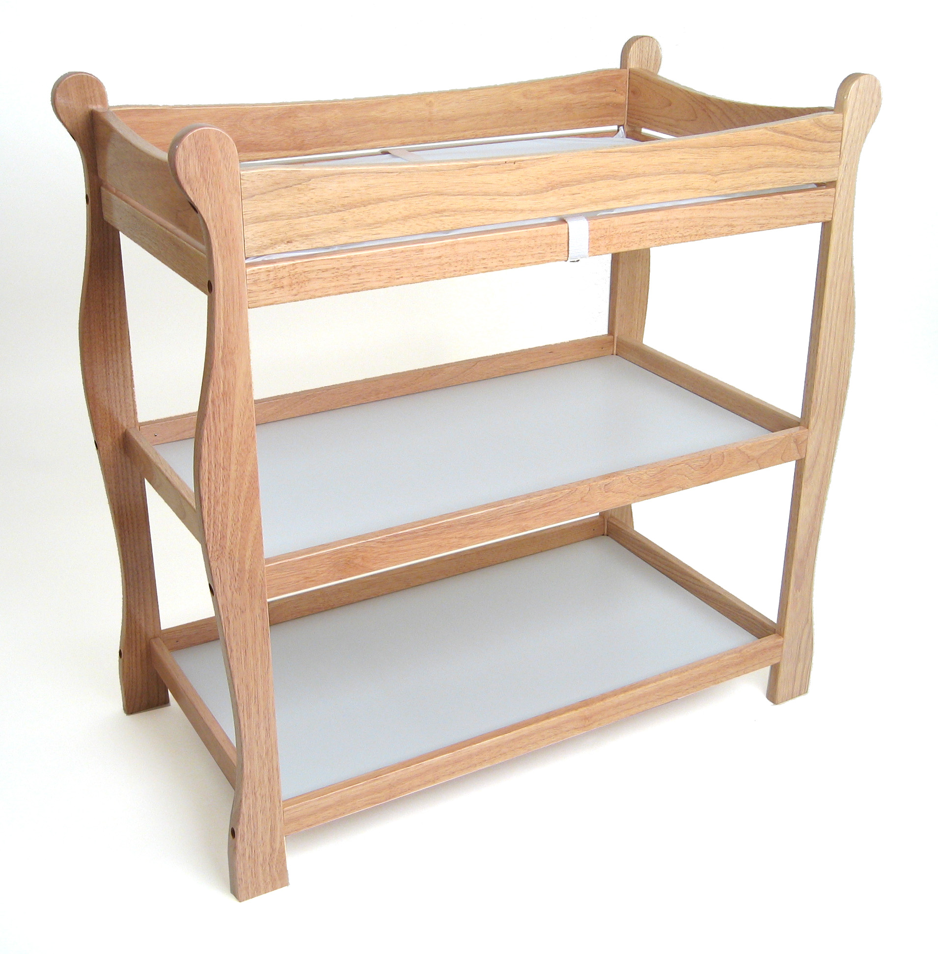 Sleigh Style Baby Changing Table - Natural