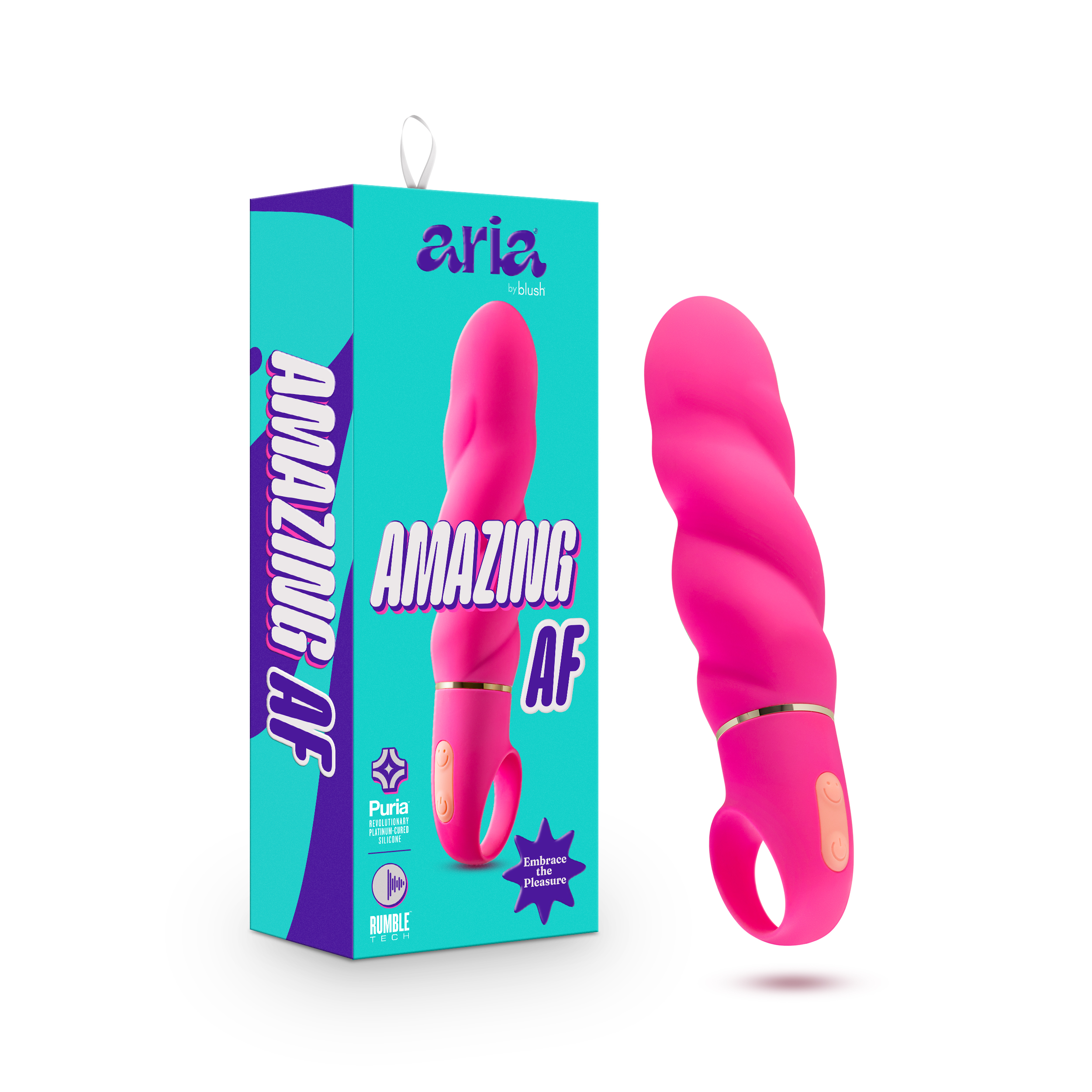 Blush Aria Amazing AF Fuchsia 6.25-Inch Loop Handle Vibrator