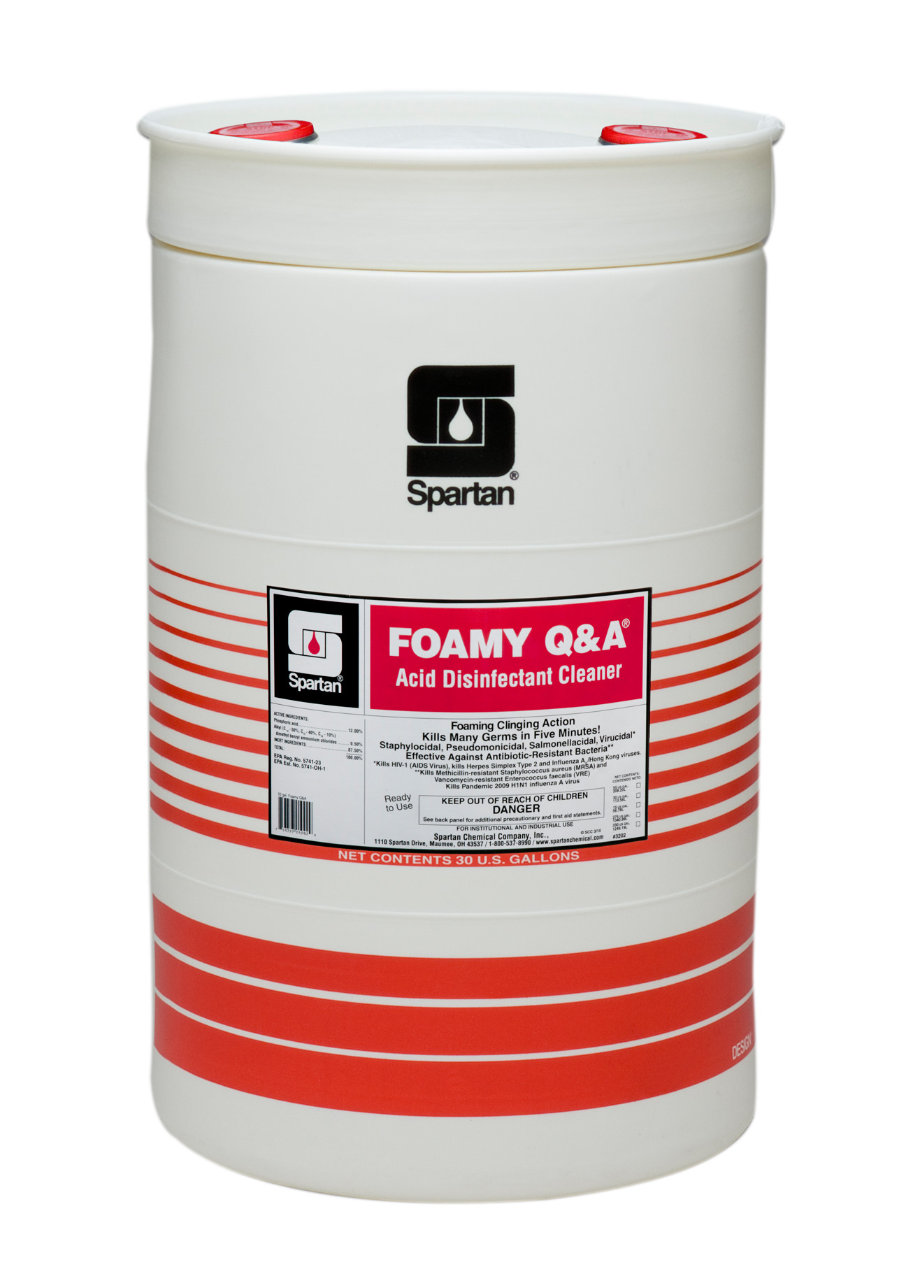 Spartan Chemical Company Foamy Q & A, 30 GAL DRUM