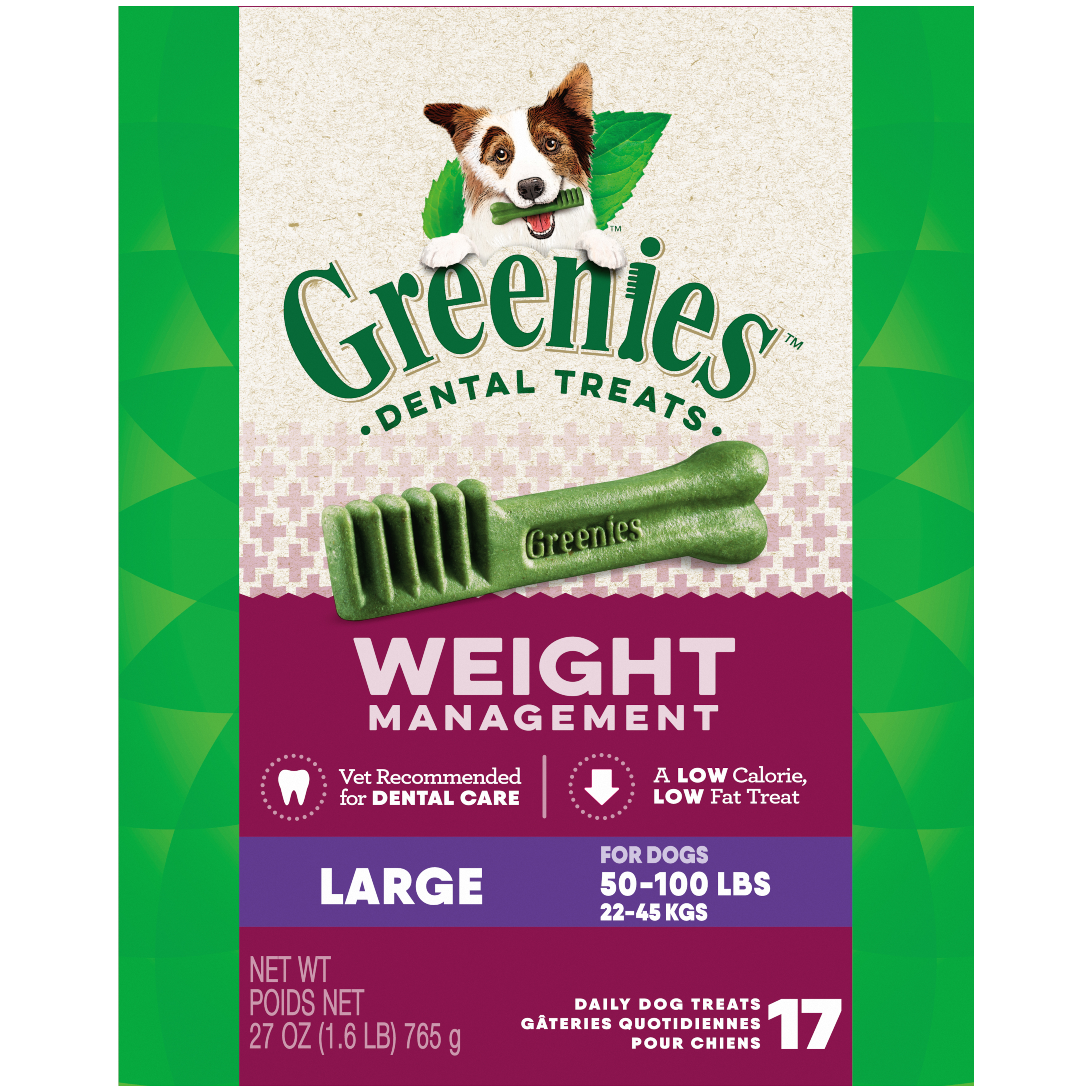 27 oz. Greenies Weight Managment Large Tub Treat Pack (17 Count) - Health/First Aid