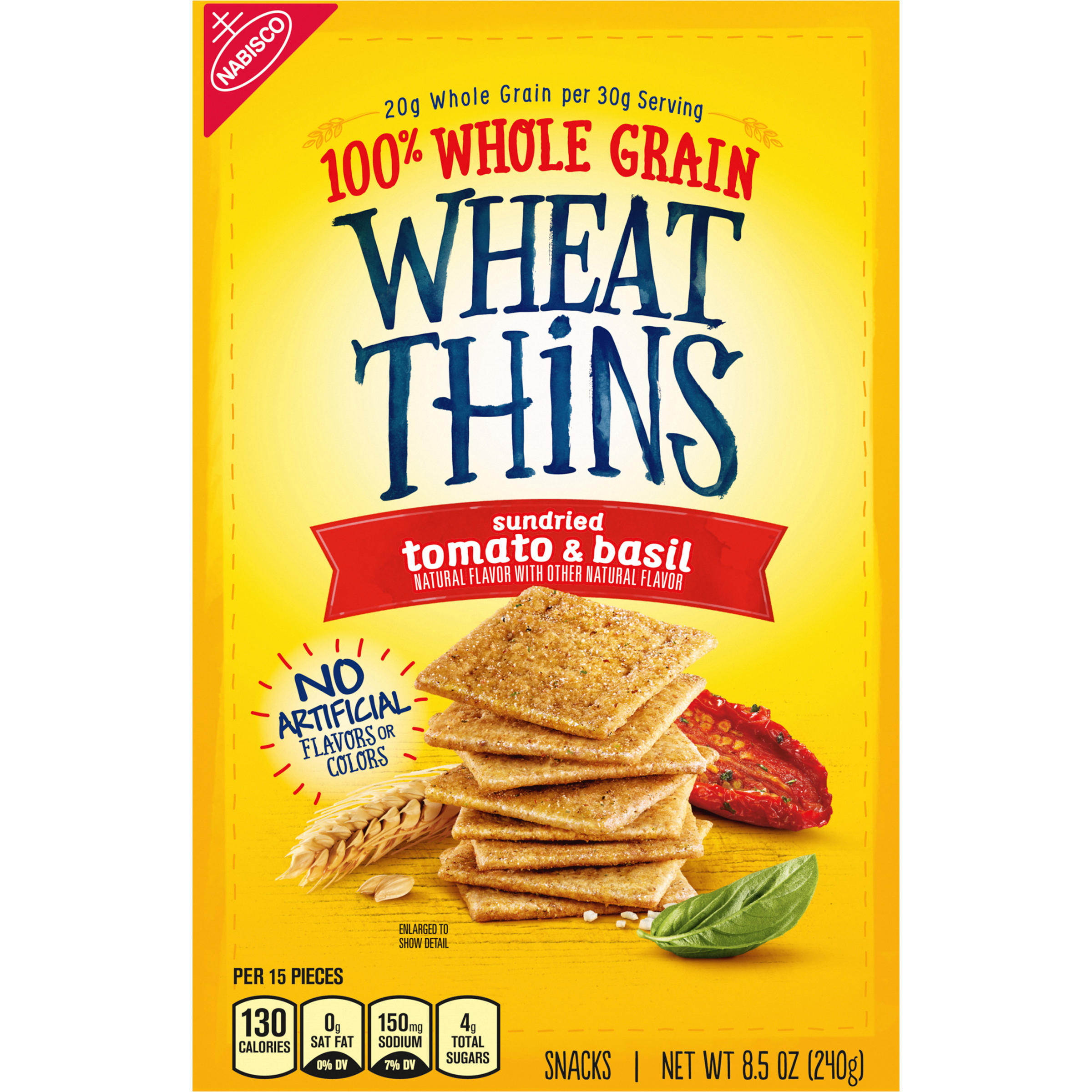 Wheat Thins Sundried Tomato & Basil Whole Grain Wheat Crackers, 8.5 oz-thumbnail-1