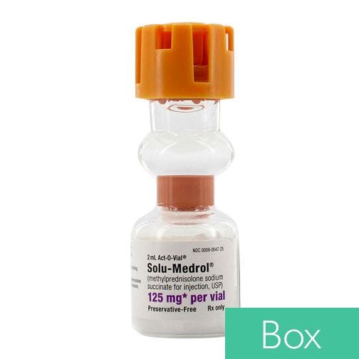 Solu-Medrol® 125mg, 2ml Act-O-Vial® - 25/Box