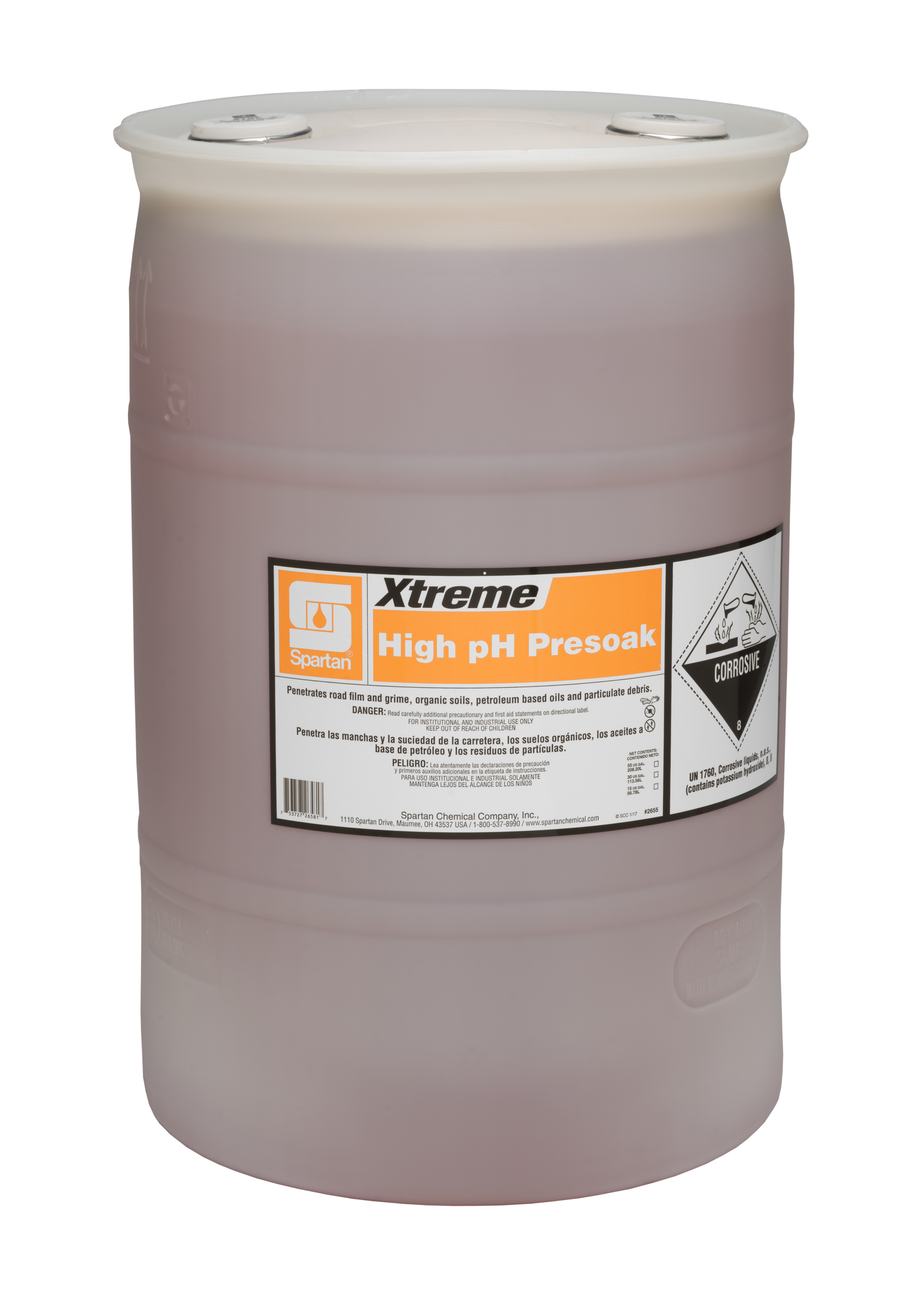 Spartan Chemical Company Xtreme High pH Presoak, 30 GAL DRUM