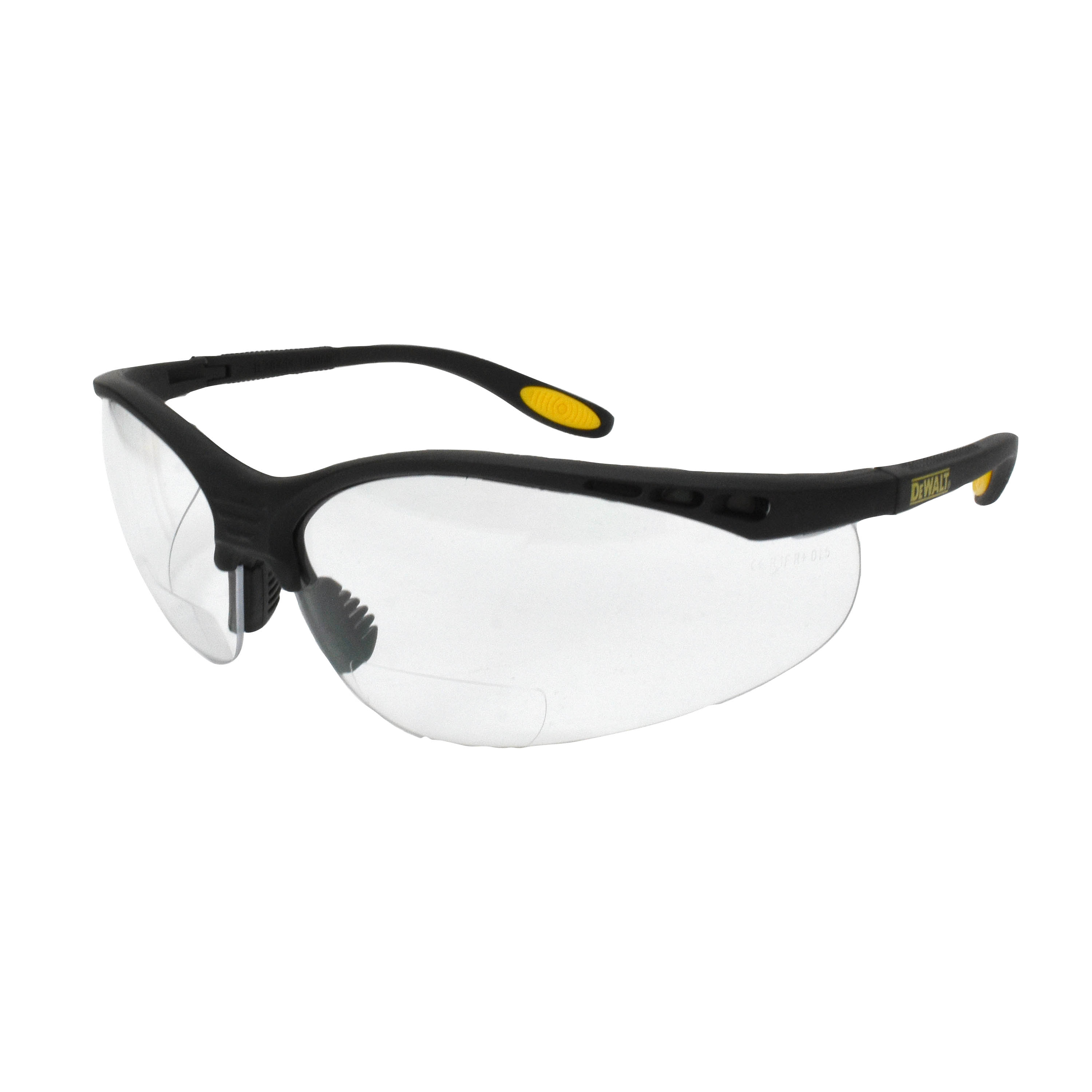 DPG59 Reinforcer RX Protective Eyewear - Black Frame - Clear Lens - 1.0 Diopter