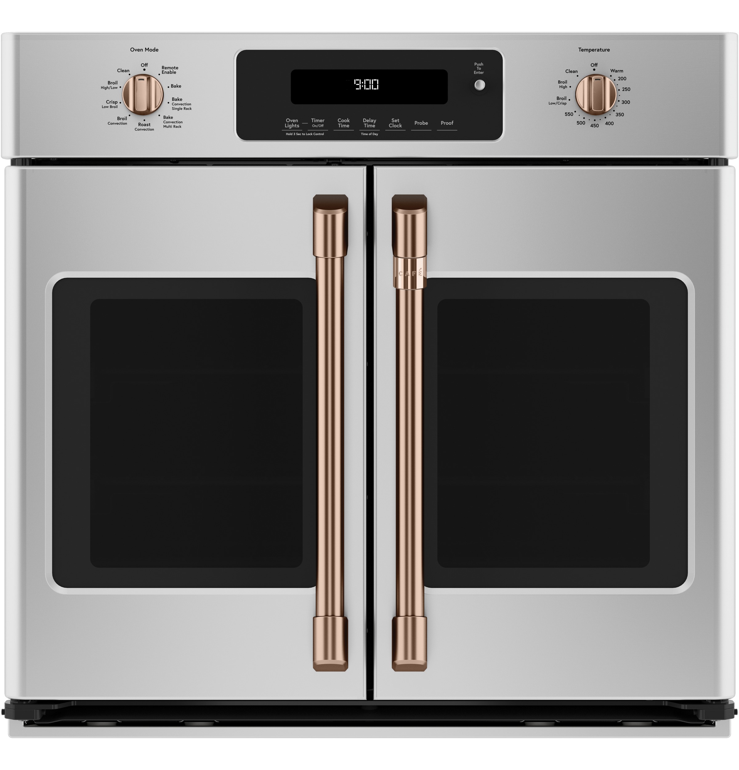 30" Width Hndl & Knob Kit for French-Dr Sgl Wall Ovens Brushed Copper For use w/ Wall Ovens — Not Connectable view 5