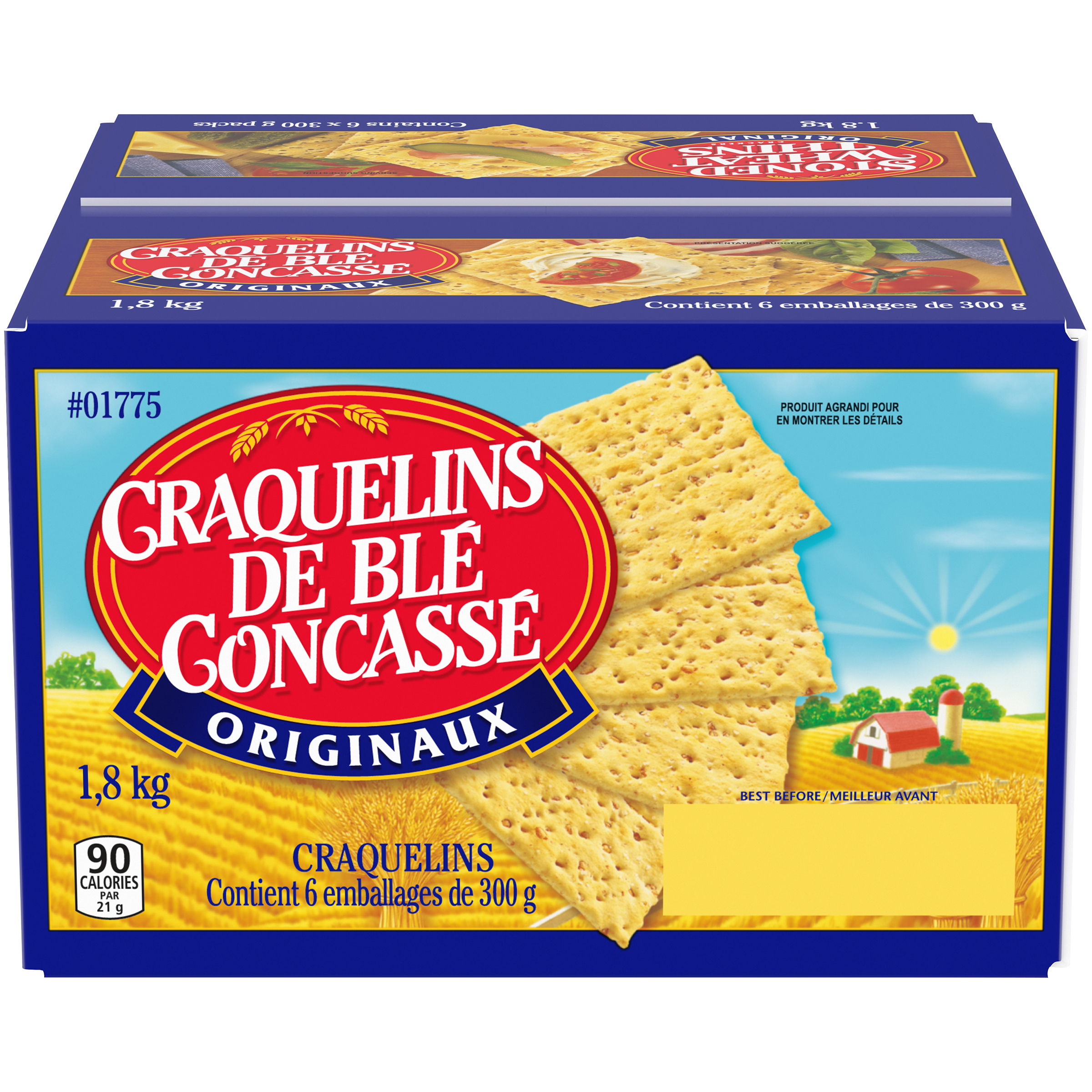 CRAQUELINS DE BLÉ CONCASSÉ originaux, 1,8 kg-1