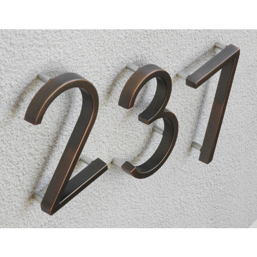Distinctions Floating Mount House Number 8 Nickel 5 