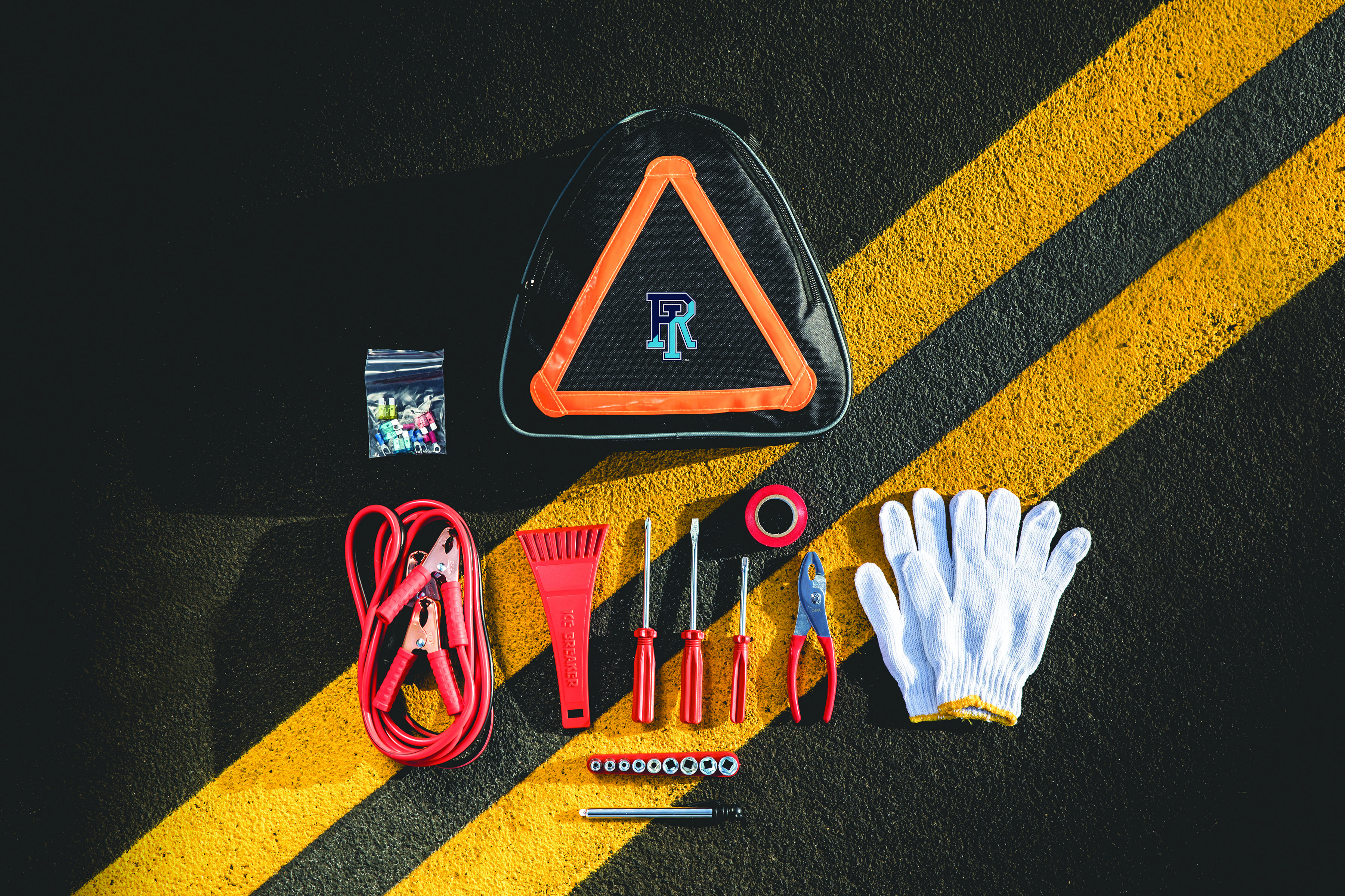 Rhode Island Rams - Roadside Emergency Car Kit