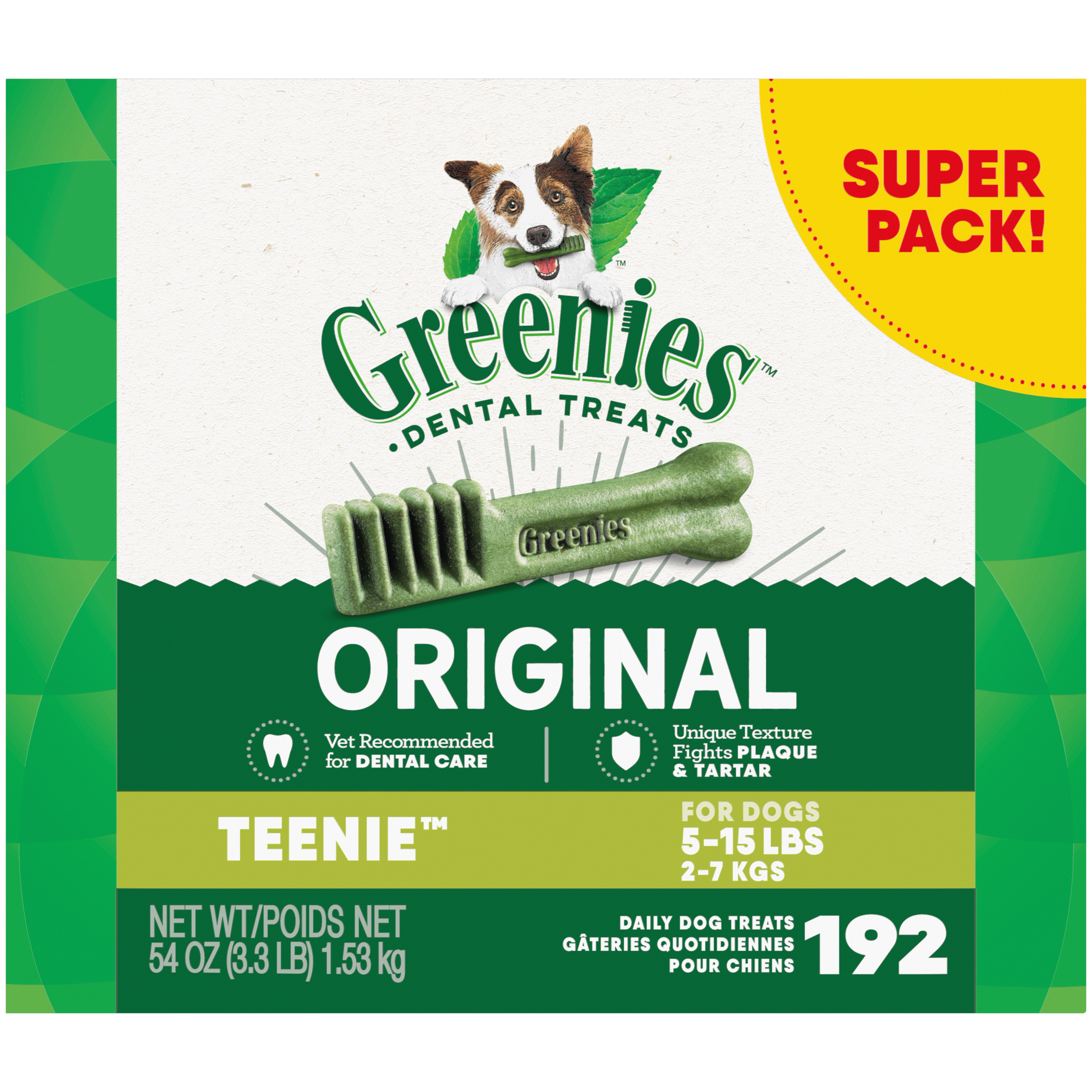 54 oz. Greenies Teenie Value Tub Treat Pack (2/27 oz.) - Treats