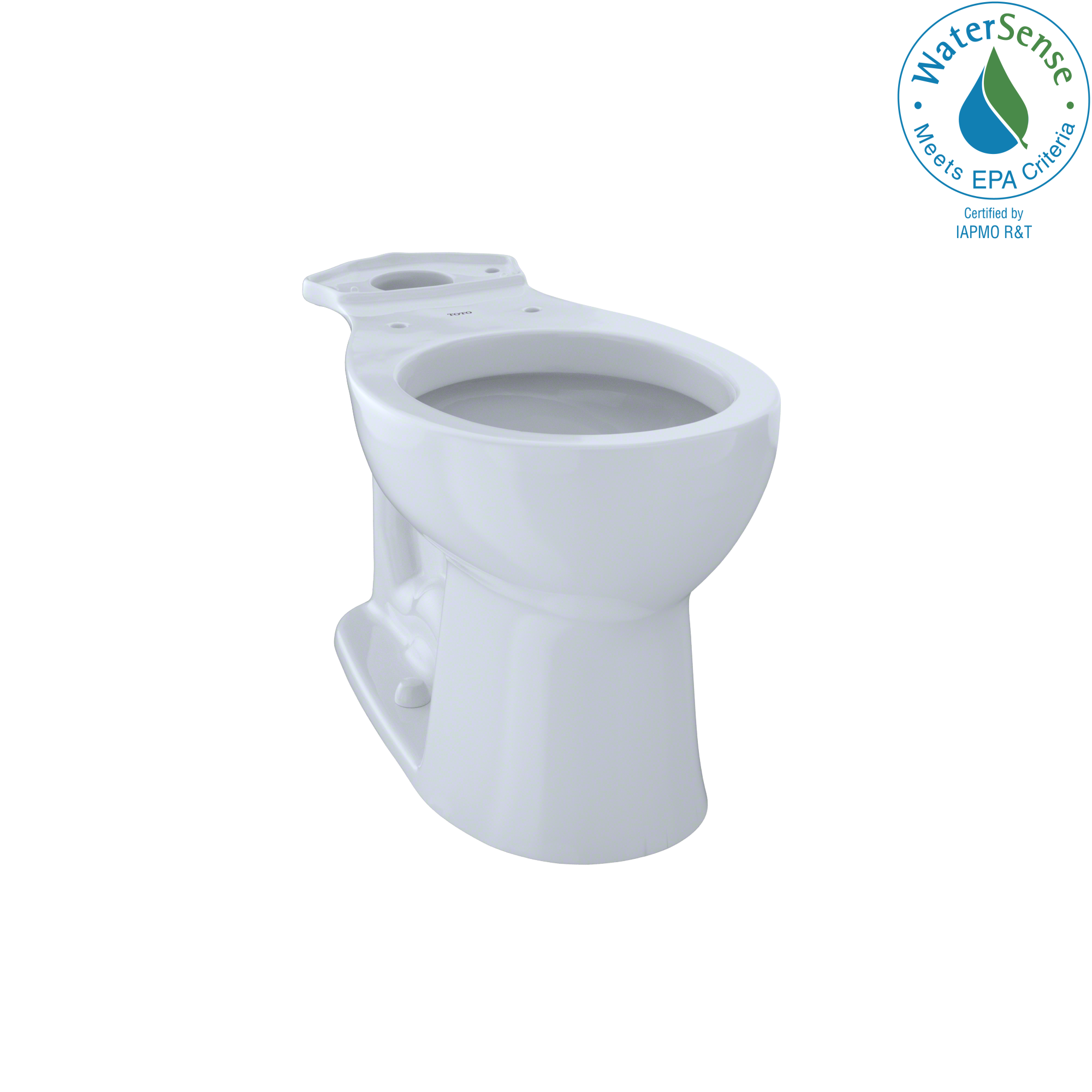 TOTO Entrada Universal Height Round Toilet Bowl, Cotton White, Vitreous China, C243EF#01