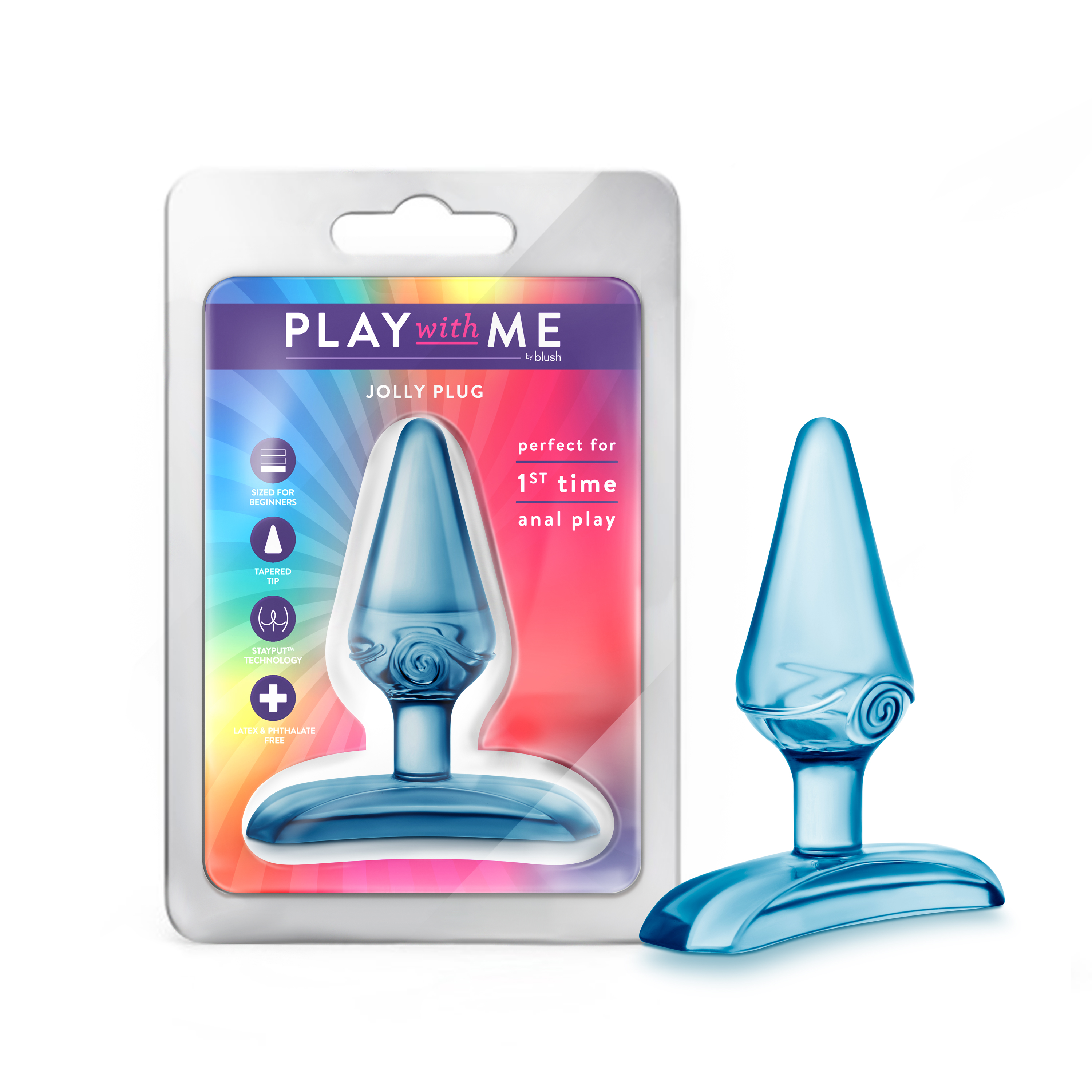 Blush Play With Me - Jolly Plug - Blue 2.75 Inch Anal Plug