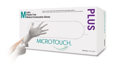 Micro-Touch® Plus Latex Exam Gloves - Extra Small, 150/Box