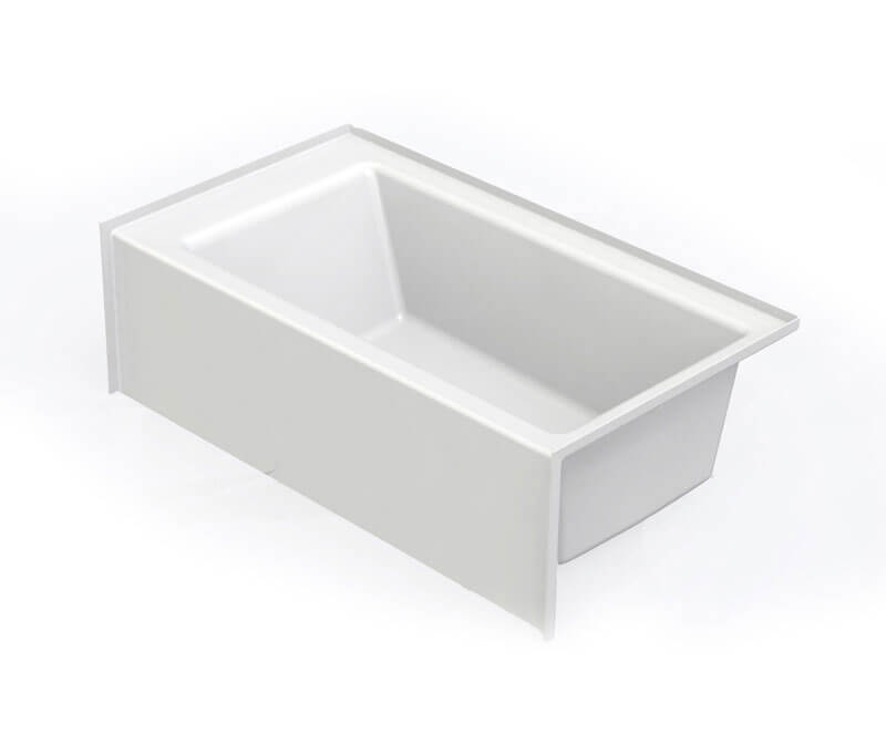 6032SMIN 60 x 32 AcrylX Alcove Right-Hand Drain Bathtub in White view 3