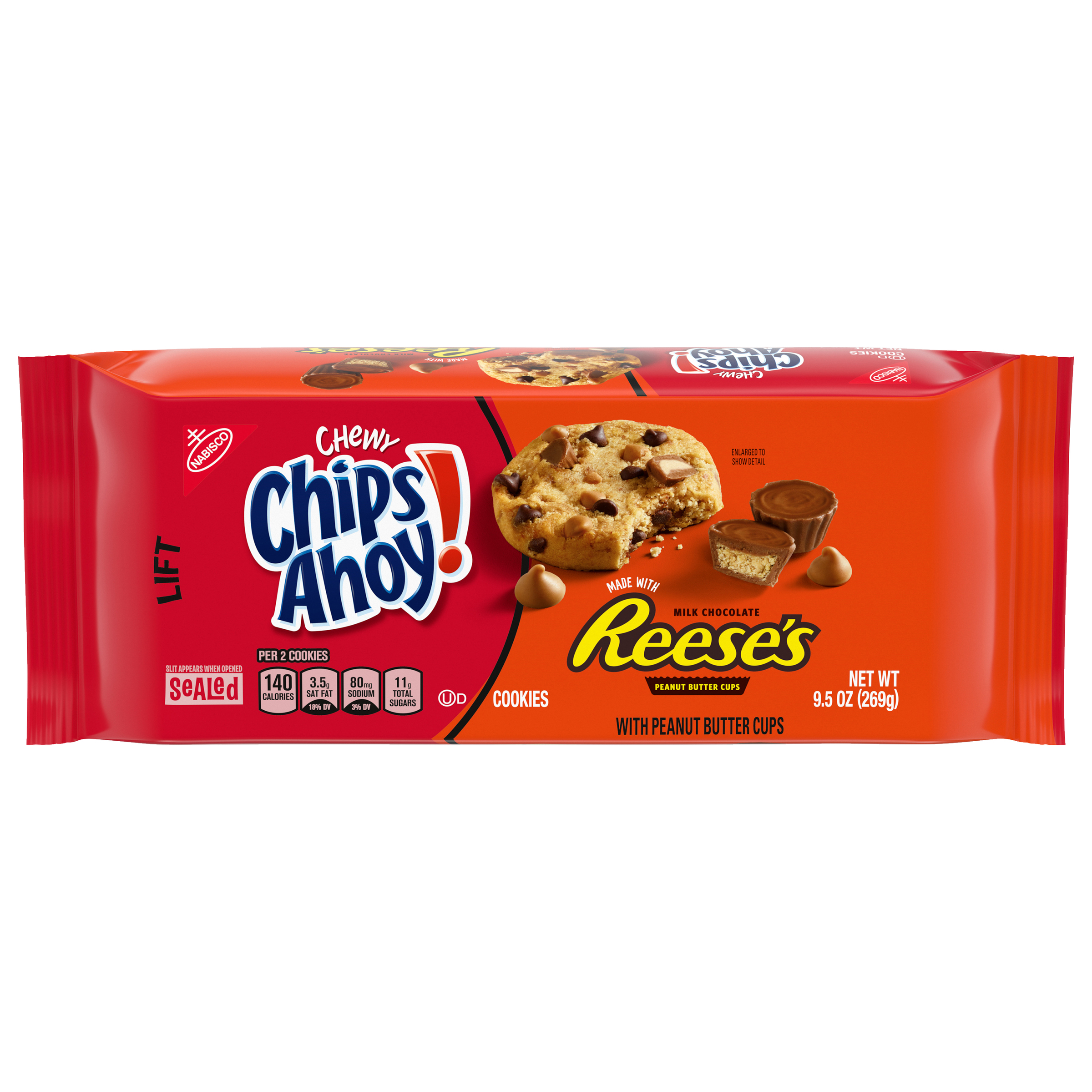 CHIPS AHOY! Chewy Chocolate Chip Cookies with Reese's Peanut Butter Cups, 9.5 oz