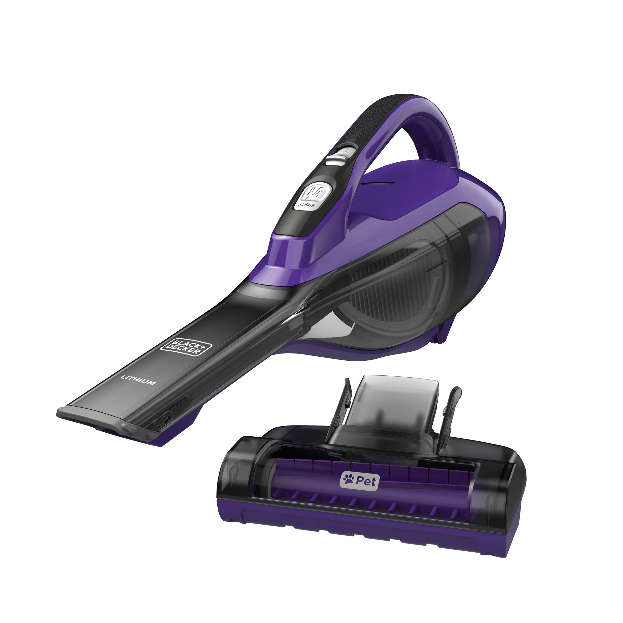 dustbuster Advanced Clean pet cordless hand vacuum with complete kit.