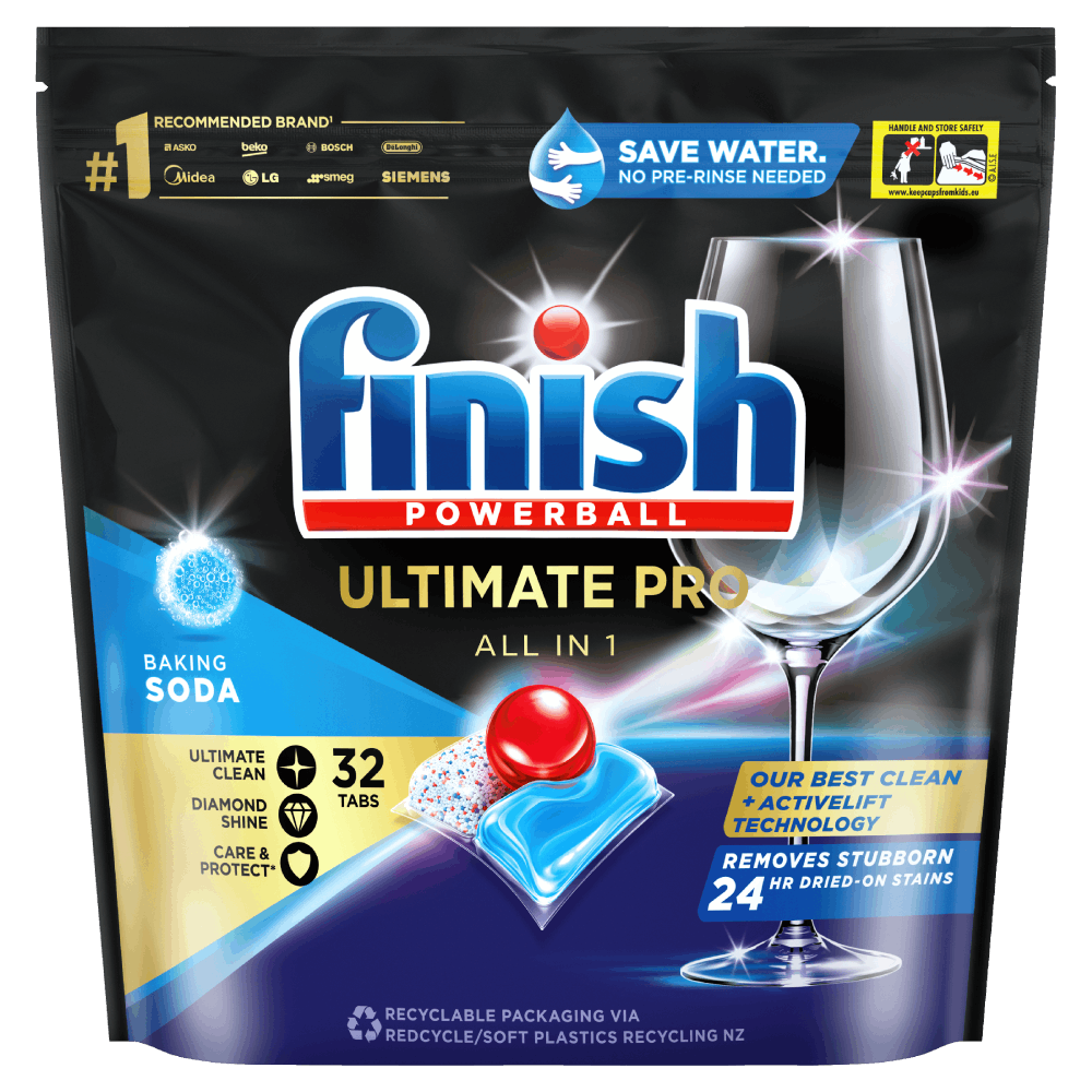 Finish® Quantum Ultimate Pro Dishwasher Tablets 32 Baking soda Finish® NZ