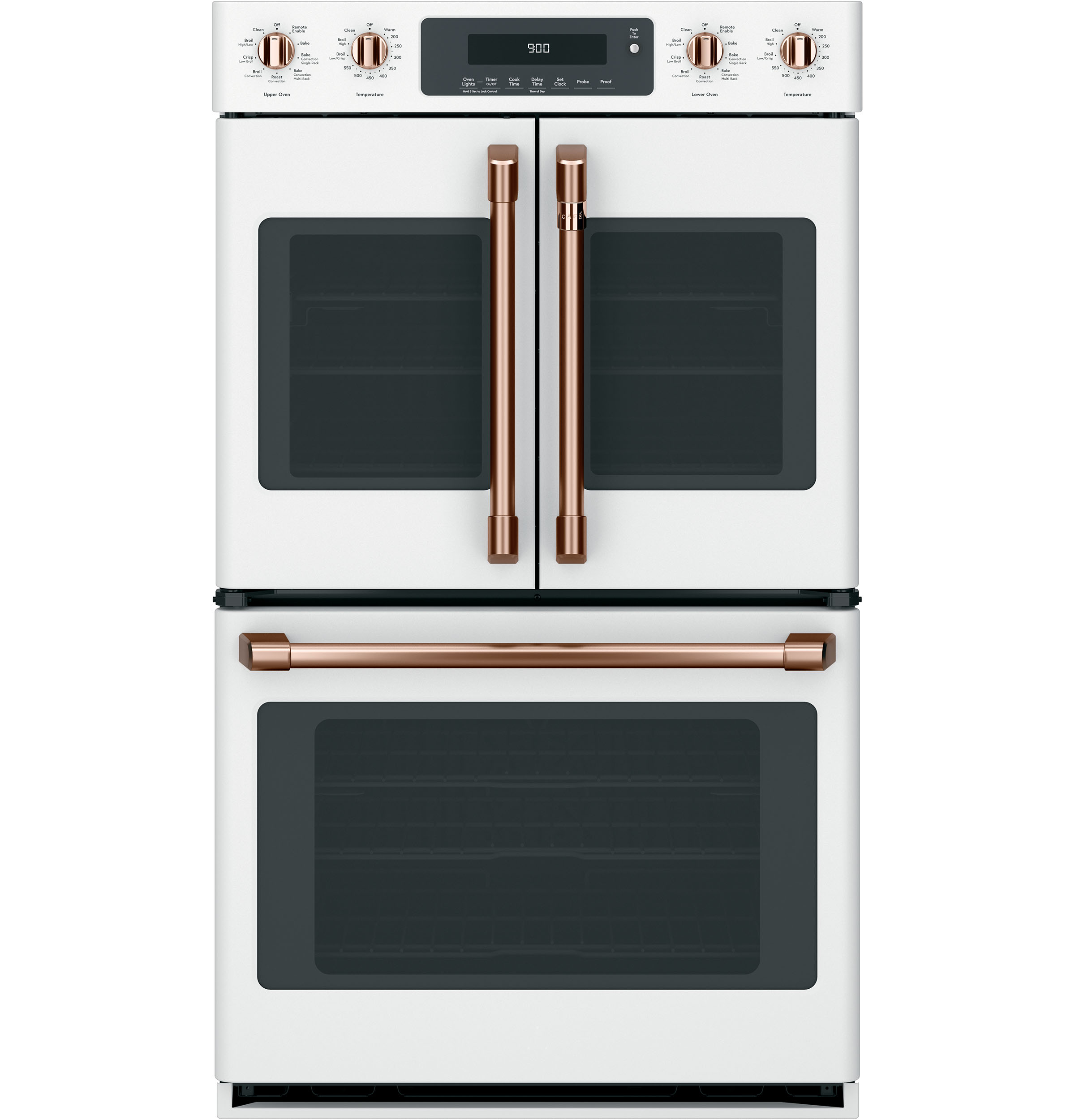 30" Width Hndl & Knob Kit for French-Dr Dbl Wall Ovens Brushed Copper For use w/ Wall Ovens — Not Connectable view 2