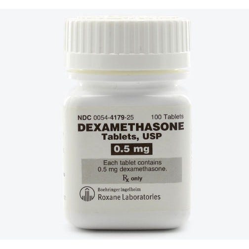 Dexamethasone 0.5mg, 100 Count Tablets - 100/Bottle