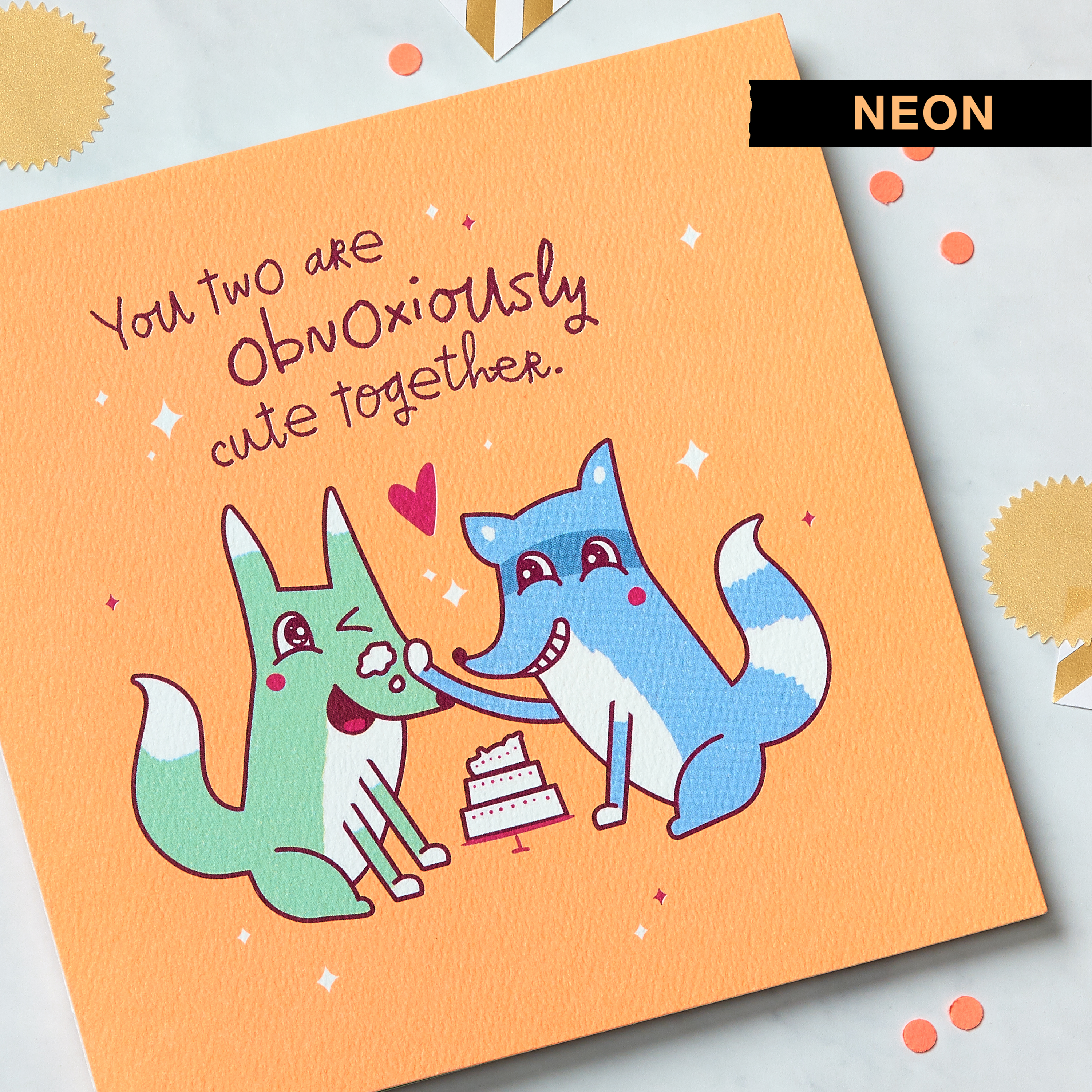 Obnoxiously Cute Greeting Card for Couple - Engagement, Wedding, Anniversary image