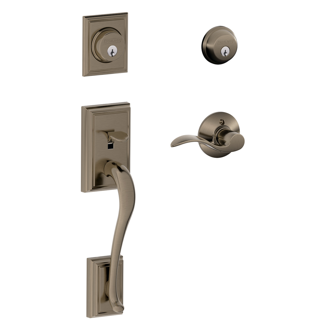 Double Cylinder Handleset and Accent Lever