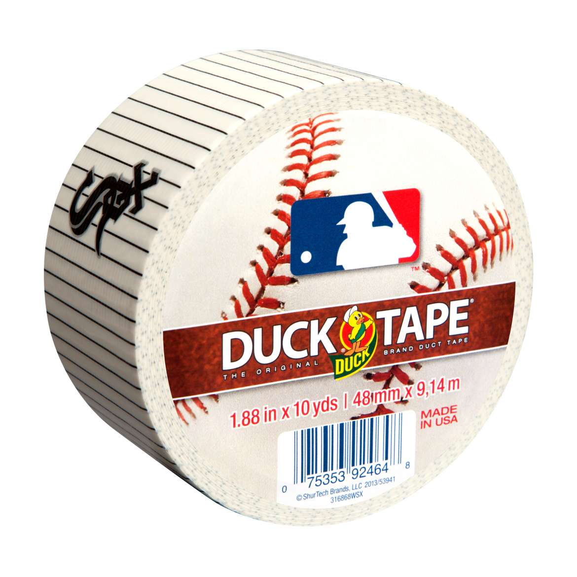 MLB Licensed Duck Tape® Brand Duct Tape - Chicago White Sox, 1.88 in. x 10 yd. Image