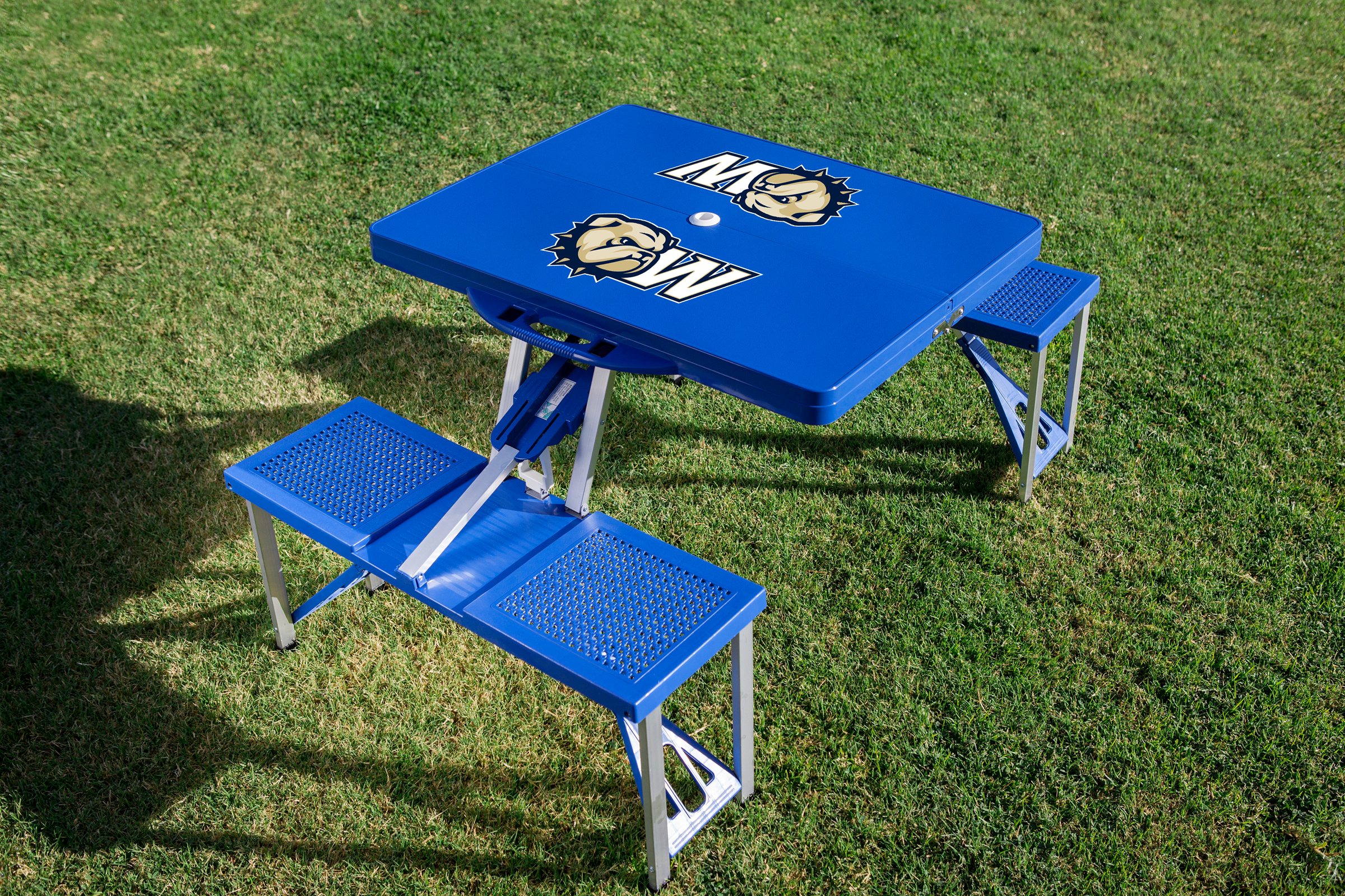 Wingate University Bulldogs - Picnic Table Portable Folding Table with Seats