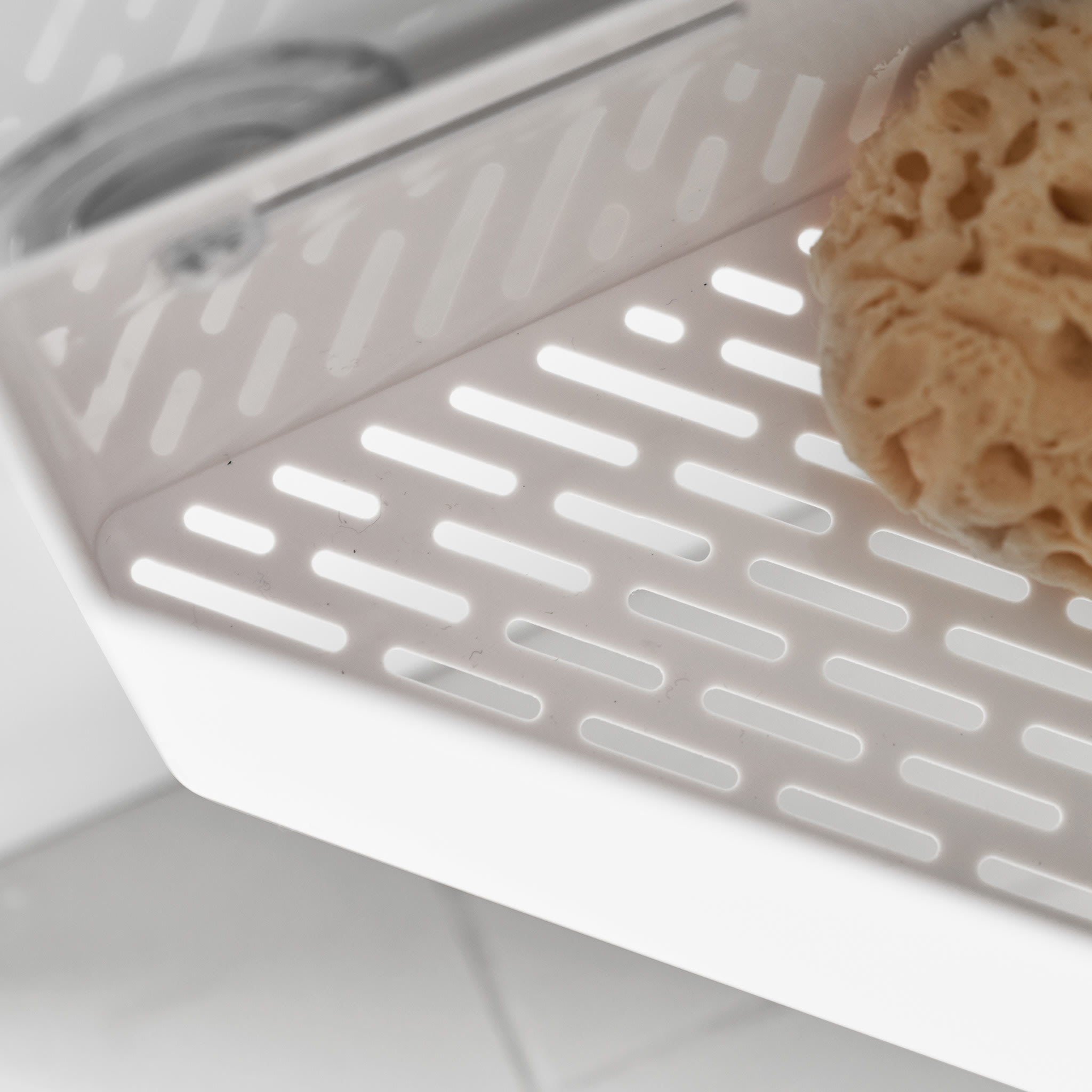 Bathroom Corner Rack : Practical Grid Bottom