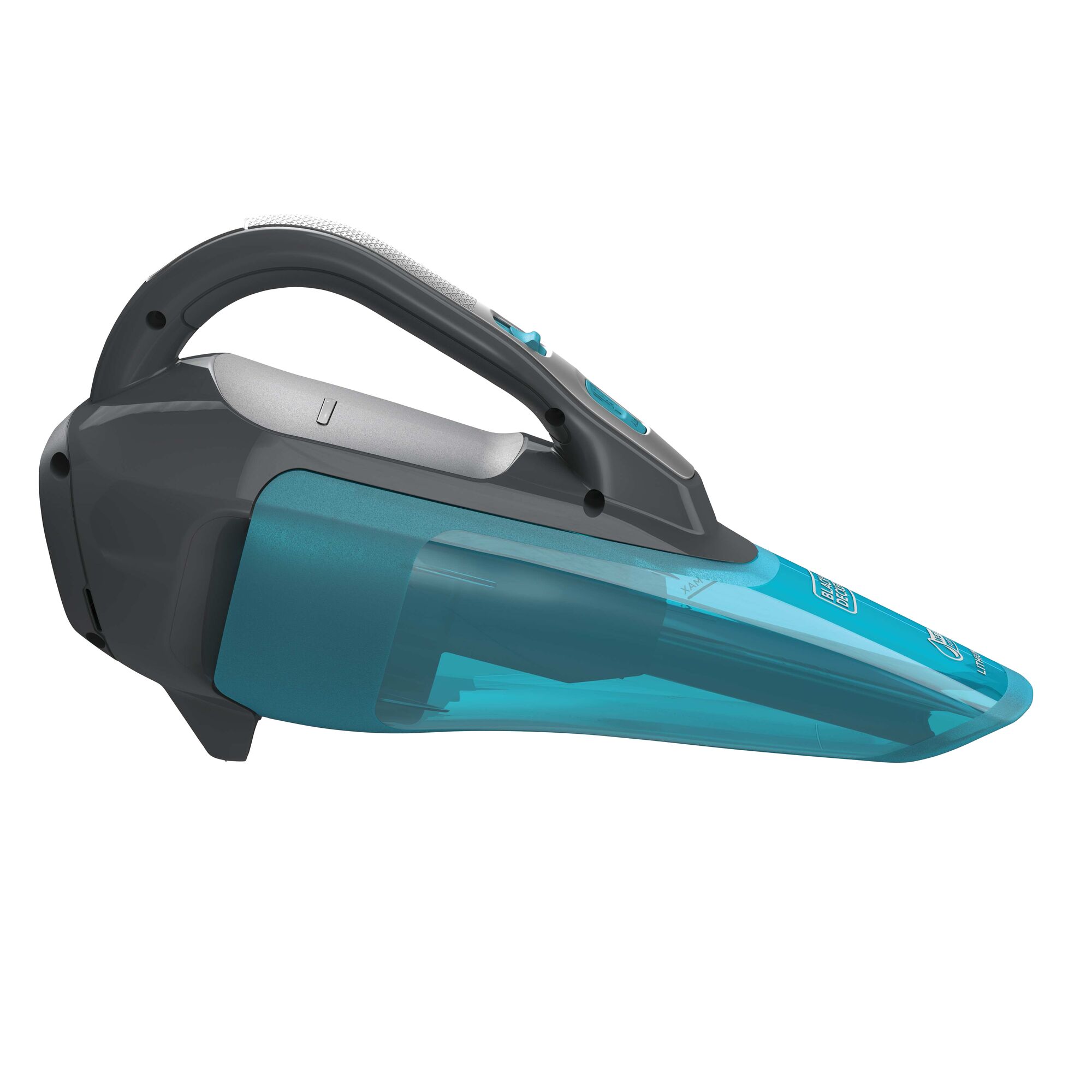 Profile of Dustbuster AdvancedClean Wet Dry Cordless Hand Vacuum.