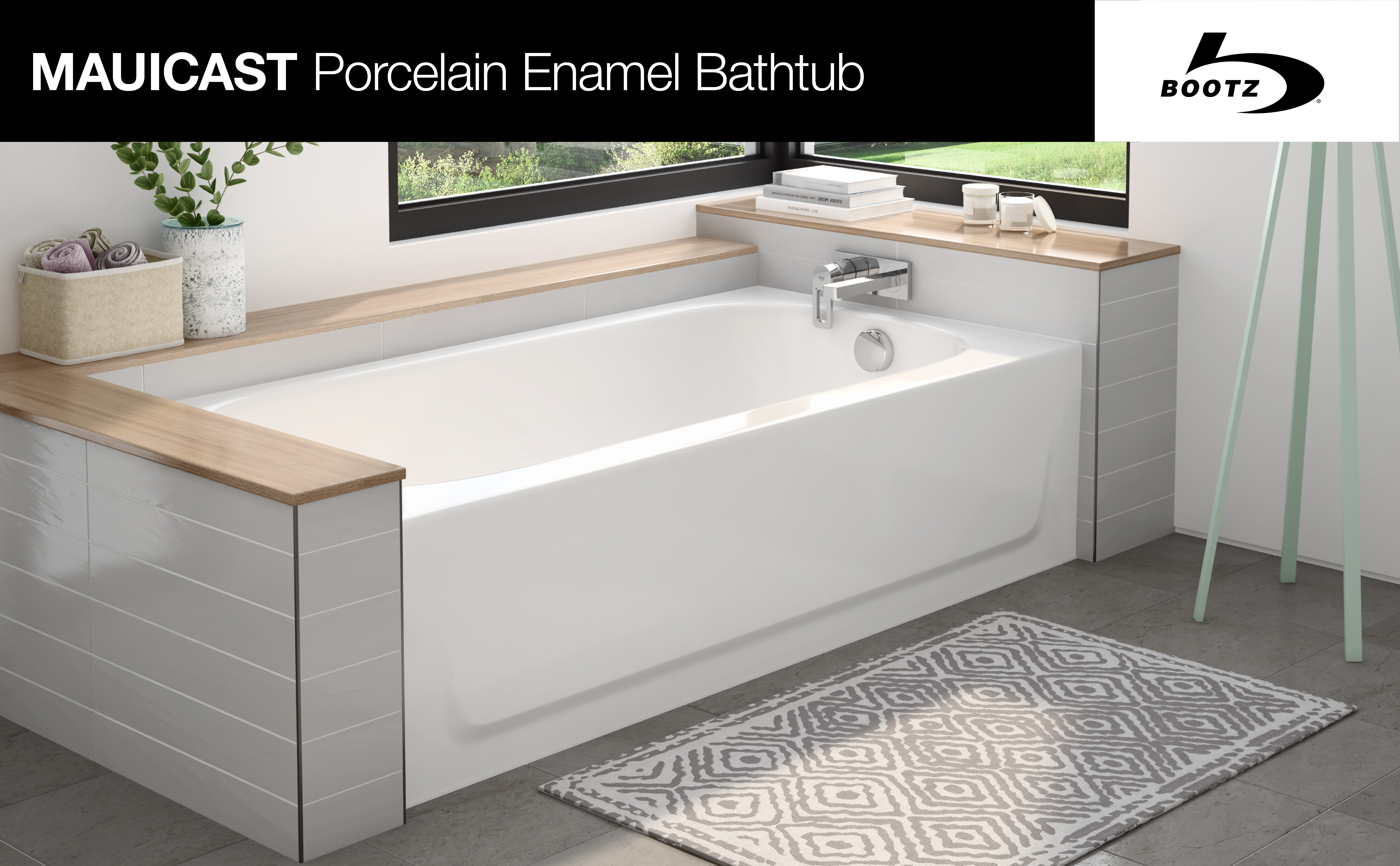 Bootz MauiCast Plus: Premium Comfort Alcove Bathtub
