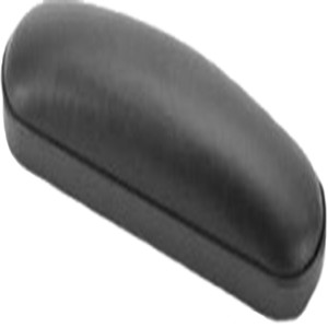 Straight Upholstered Armpad, Invacare Desk Length, Black with Black Base