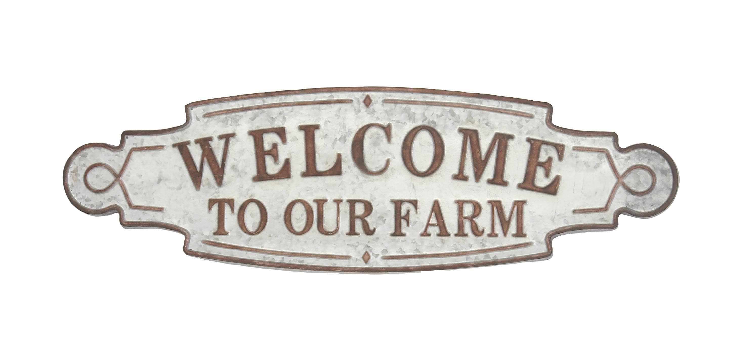 Brown Metal Sign Wall Decor, 36" x 1" x 11"