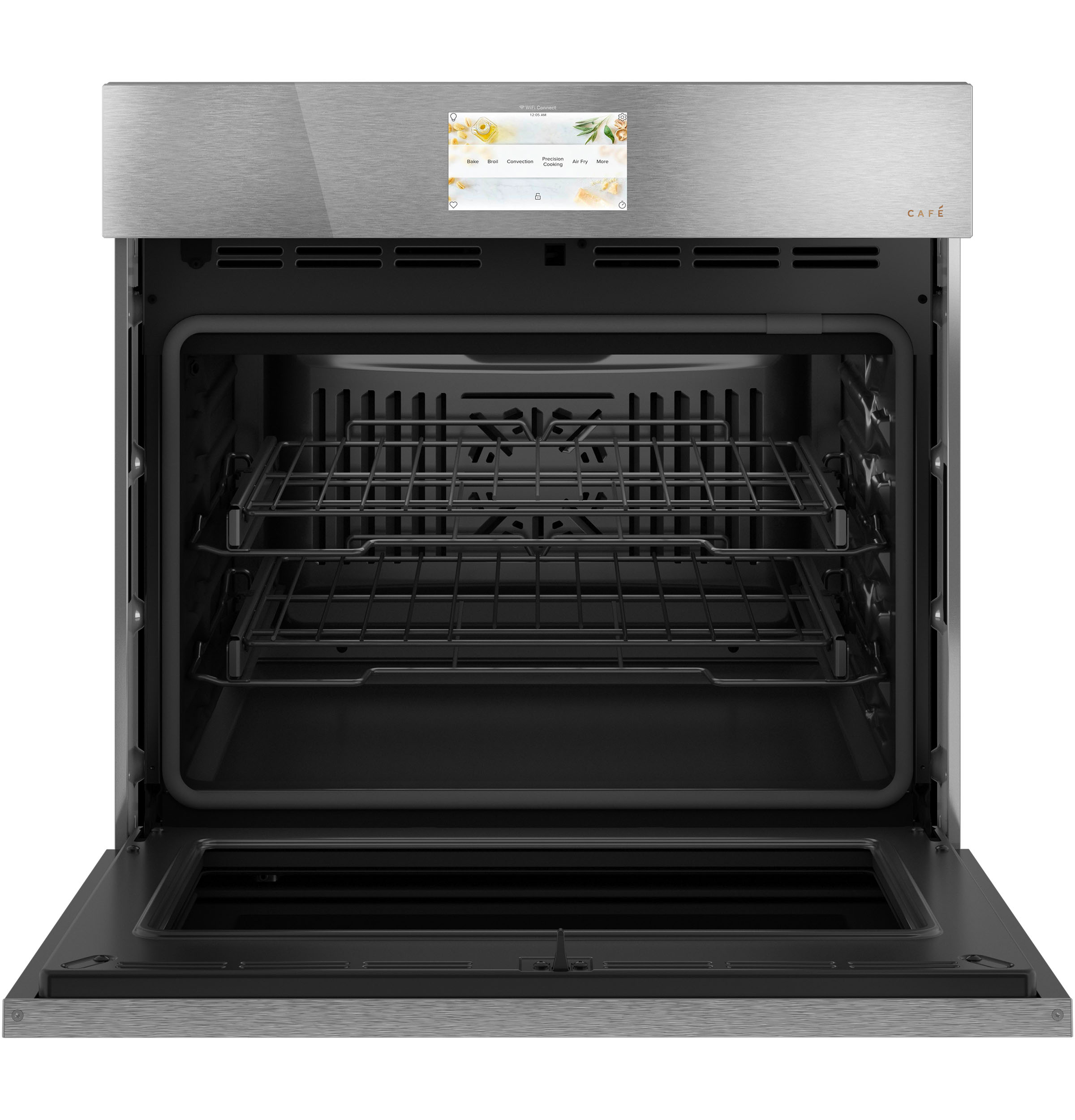Café™ Minimal 30" Platinum Glass Built In Convection Single Electric Wall Oven view 2