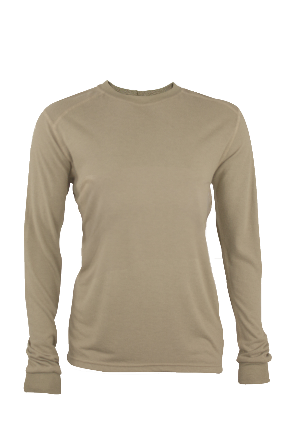 DF4-505LSW-TN Tan Front Women's  DRIFIRE Long Sleeve Base Layer Shirts.jpg