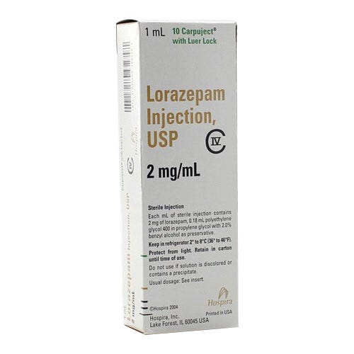 Lorazepam 2mg/ml 1ml Luer Lock Carpuject®