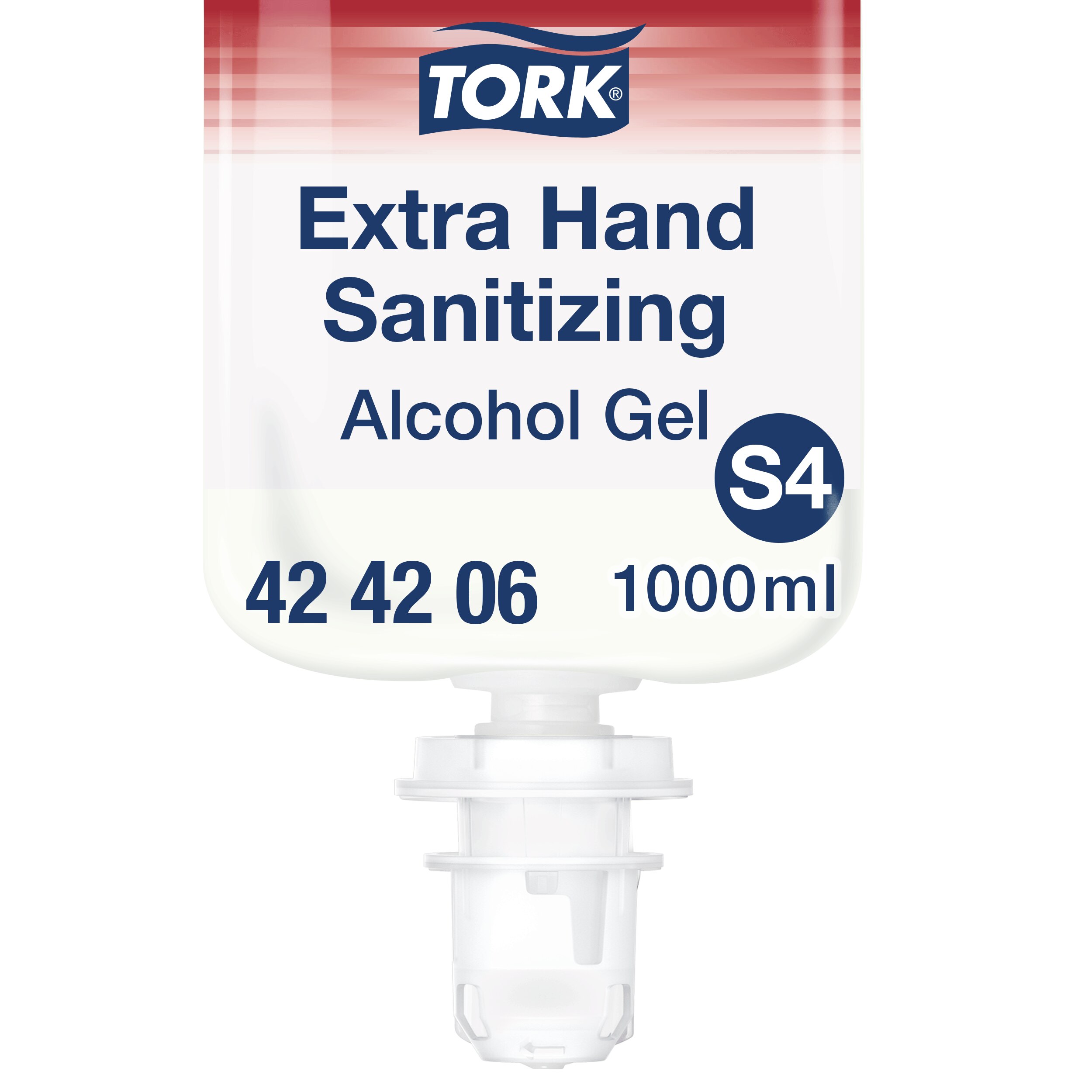 Hånddesinfektion, Gel, 1000 ml, Refill flaske, Tork Extra S4