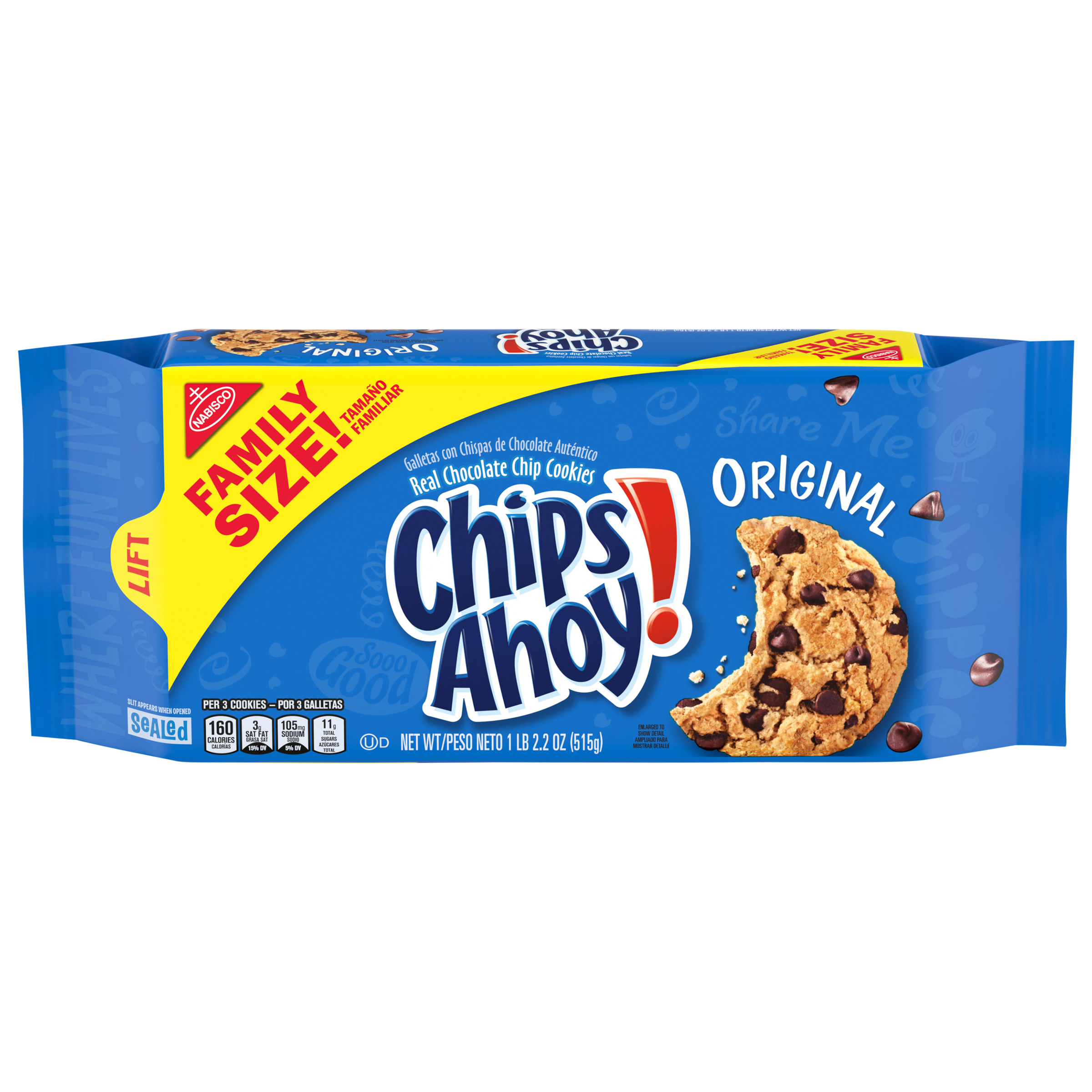 CHIPS AHOY! Original Chocolate Chip Cookies, Family Size, 18.2 oz-0